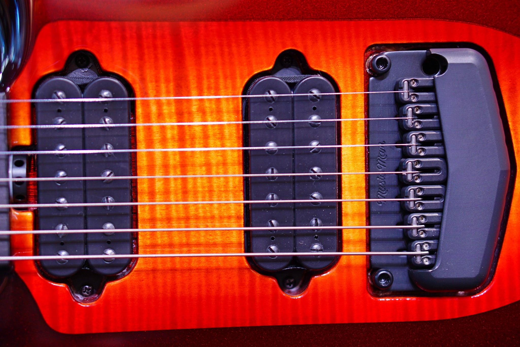 Ernie Ball Music Man John Petrucci Majesty 7 Lava Flow M014875 - HIENDGUITAR Musicman GUITAR