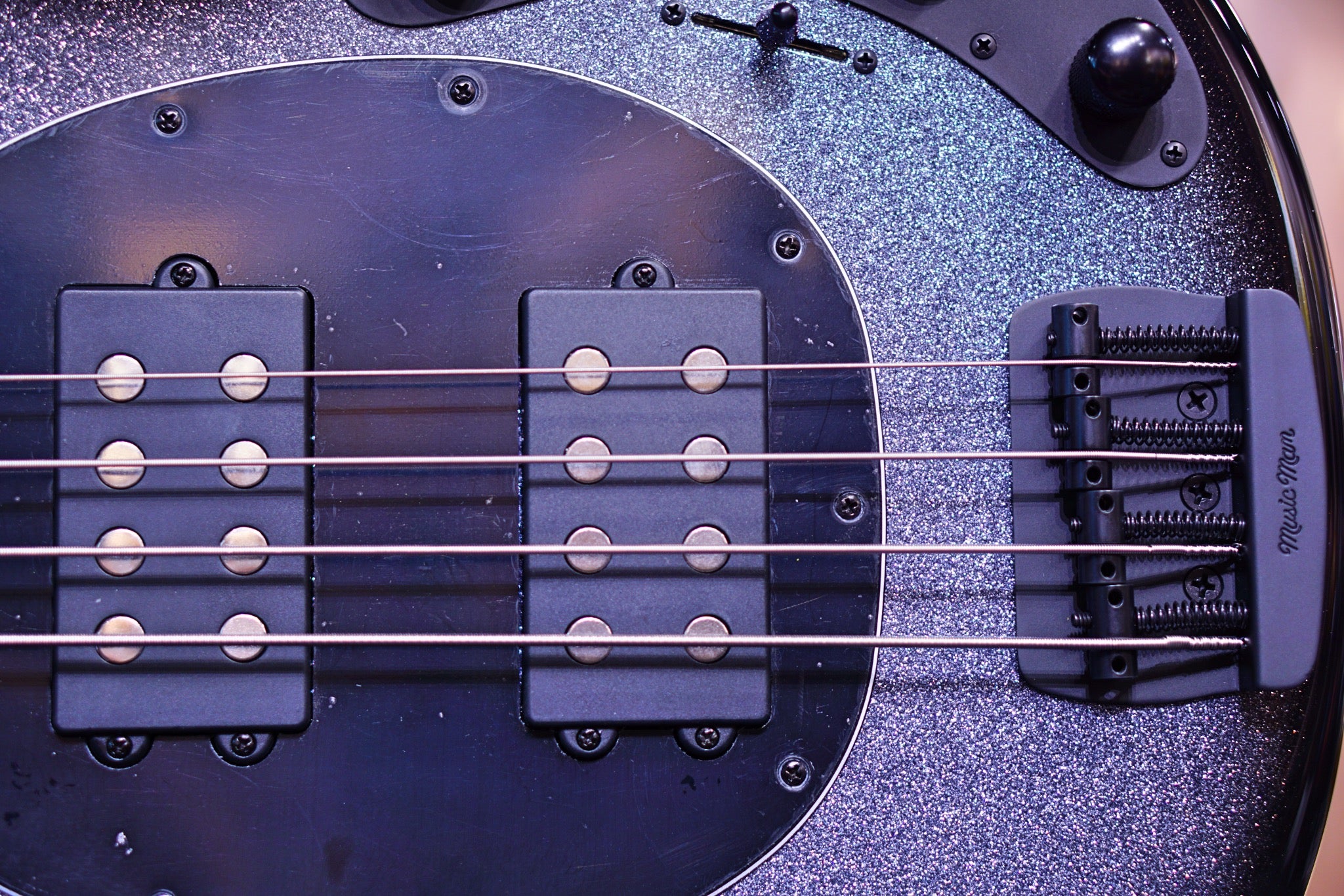 Ernie Ball Music Man StingRay Special 4 HH Bass Guitar - Smoked Chrome with Ebony Fingerboard F95176 - HIENDGUITAR Musicman bass