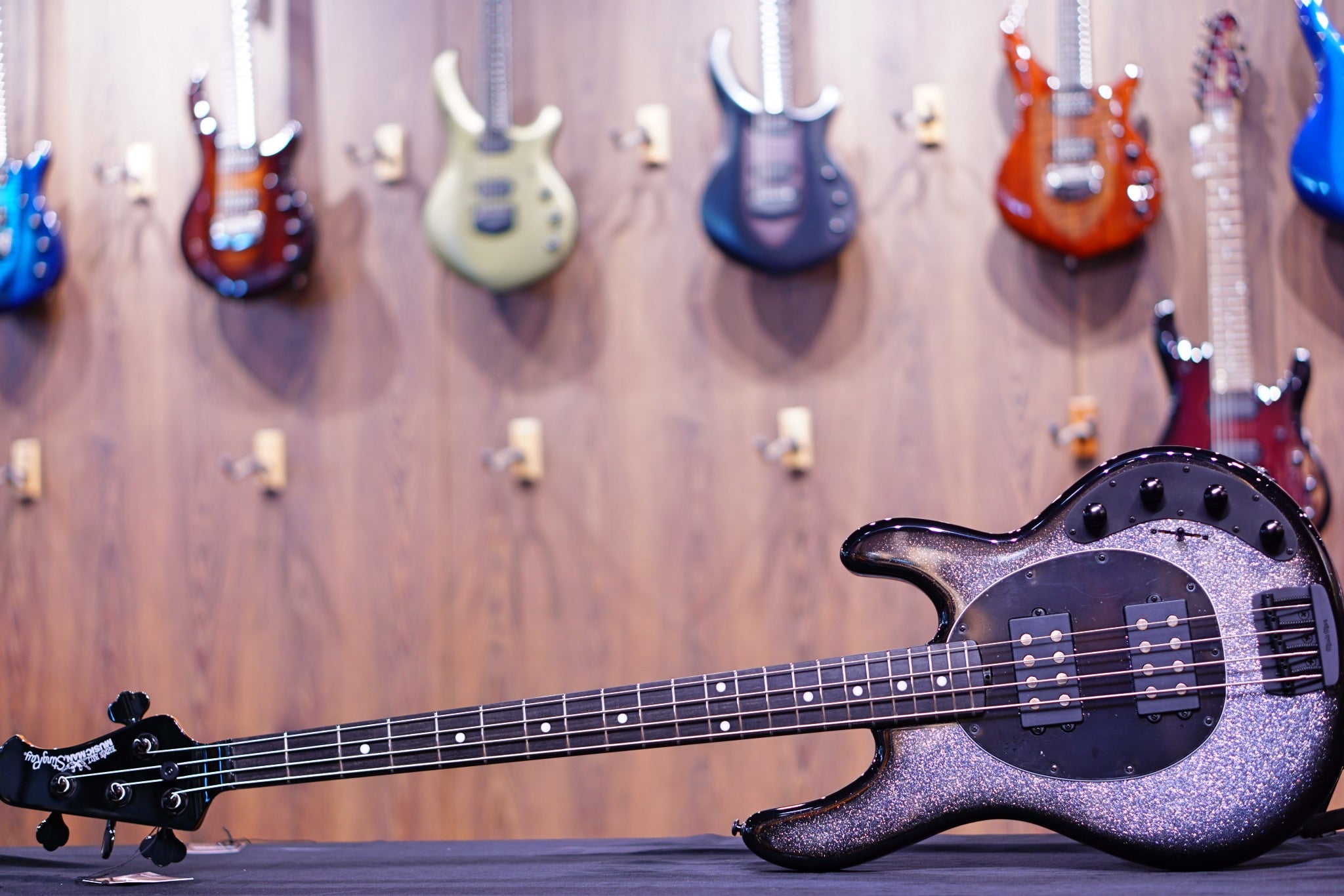 Ernie Ball Music Man StingRay Special 4 HH Bass Guitar - Smoked Chrome with Ebony Fingerboard F95176 - HIENDGUITAR Musicman bass