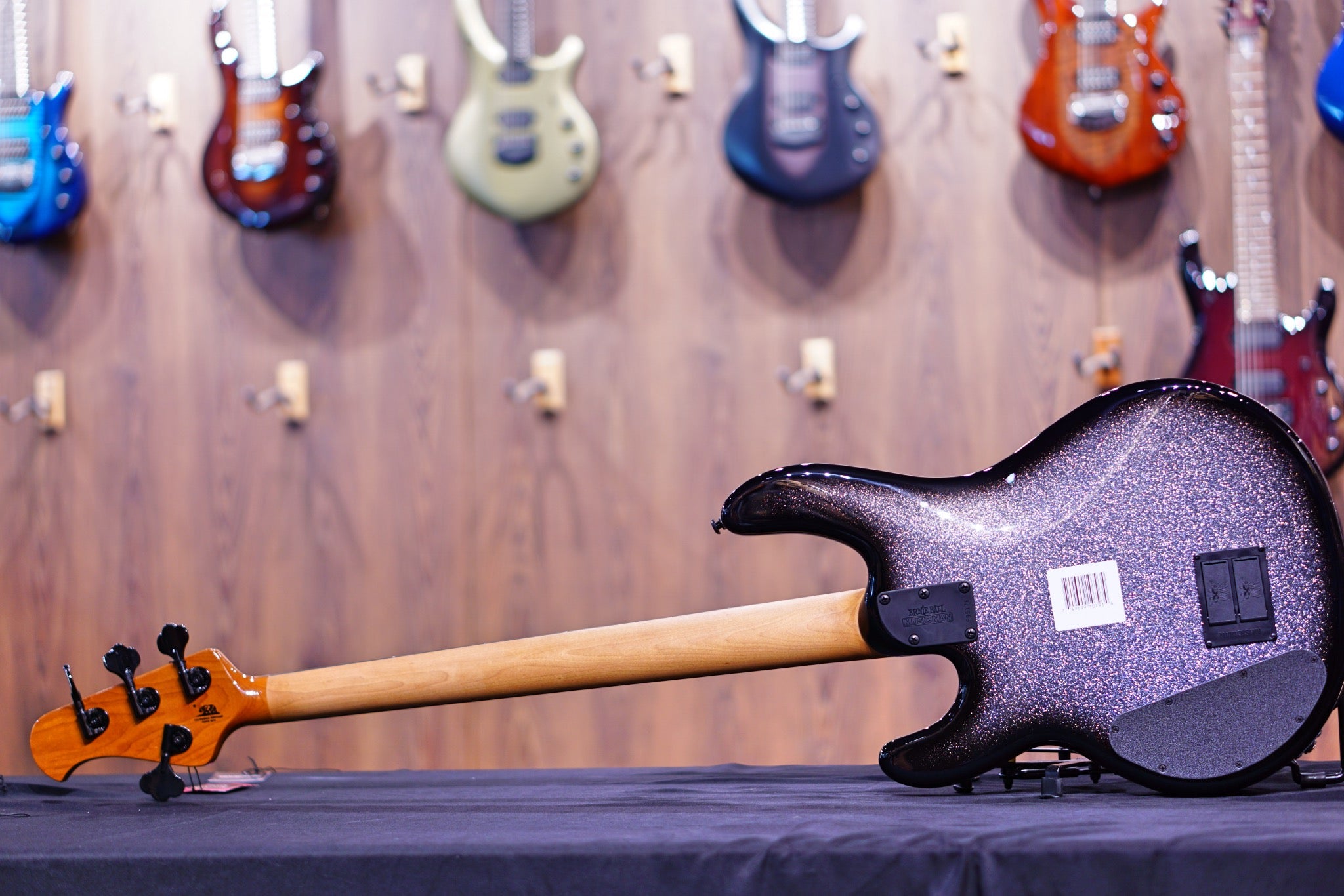 Ernie Ball Music Man StingRay Special 4 HH Bass Guitar - Smoked Chrome with Ebony Fingerboard F95176 - HIENDGUITAR Musicman bass