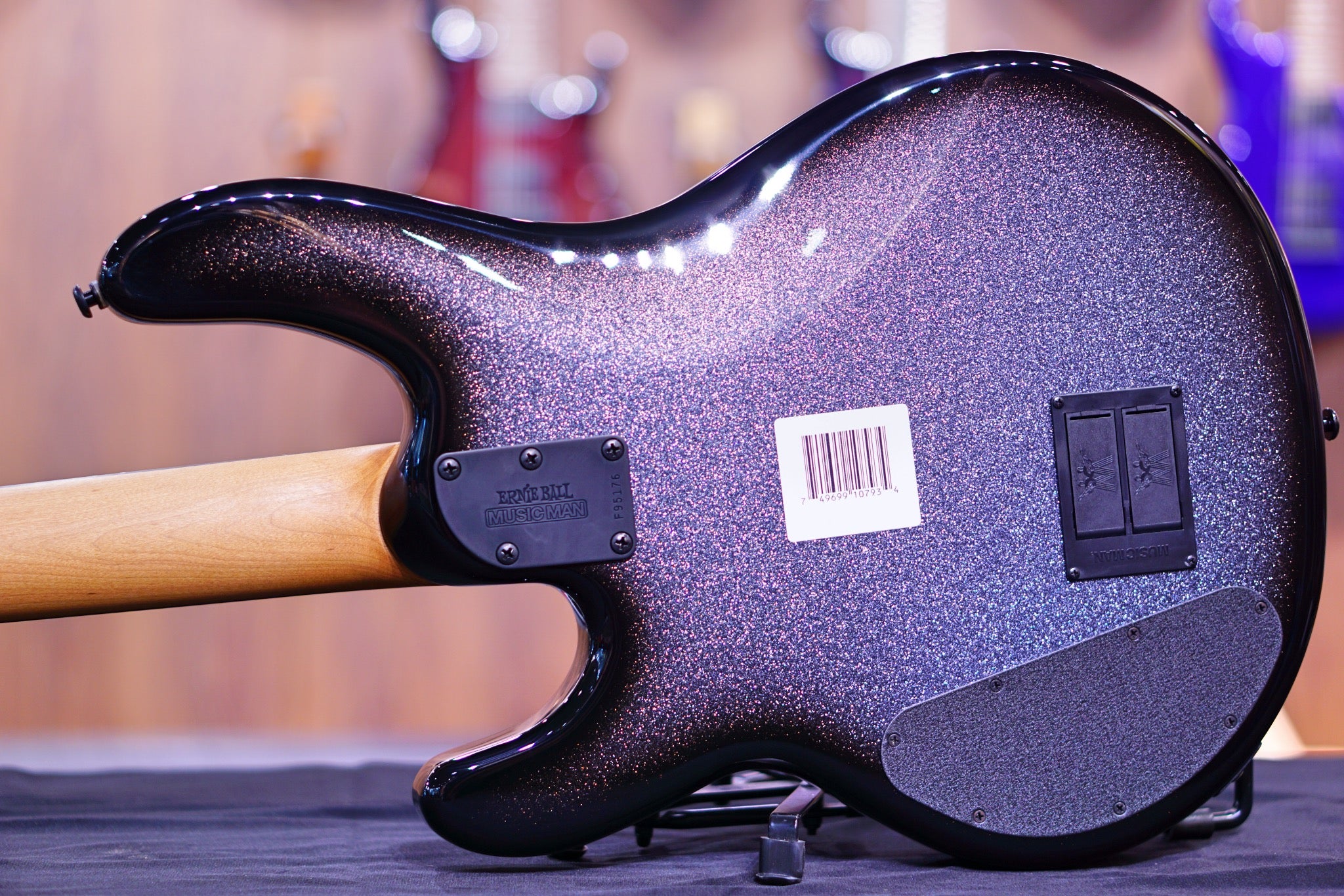 Ernie Ball Music Man StingRay Special 4 HH Bass Guitar - Smoked Chrome with Ebony Fingerboard F95176 - HIENDGUITAR Musicman bass