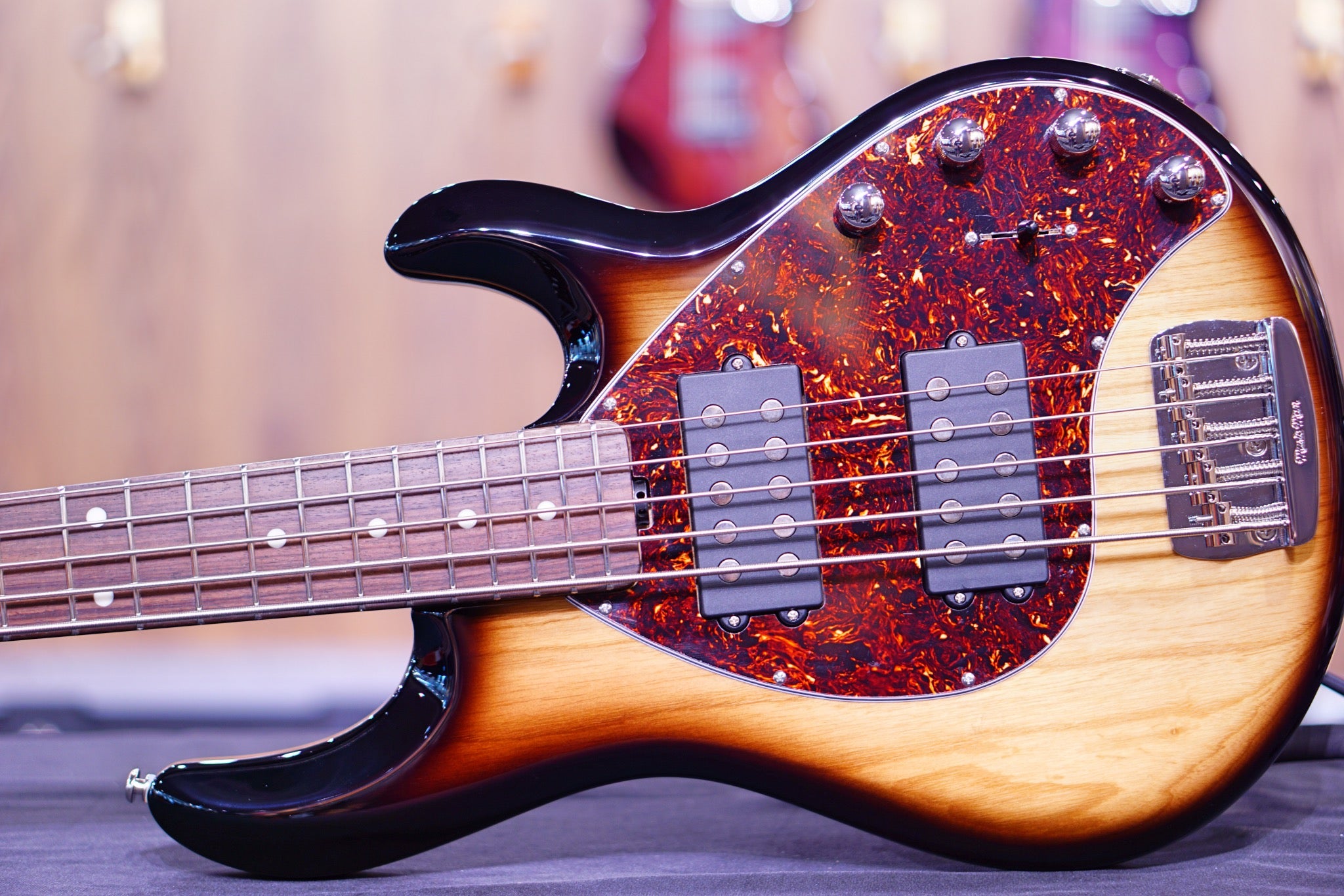 Ernie Ball Music Man StingRay Special 5 HH Bass Guitar - Burnt Ends with Rosewood Fingerboard F95676 - HIENDGUITAR Musicman bass