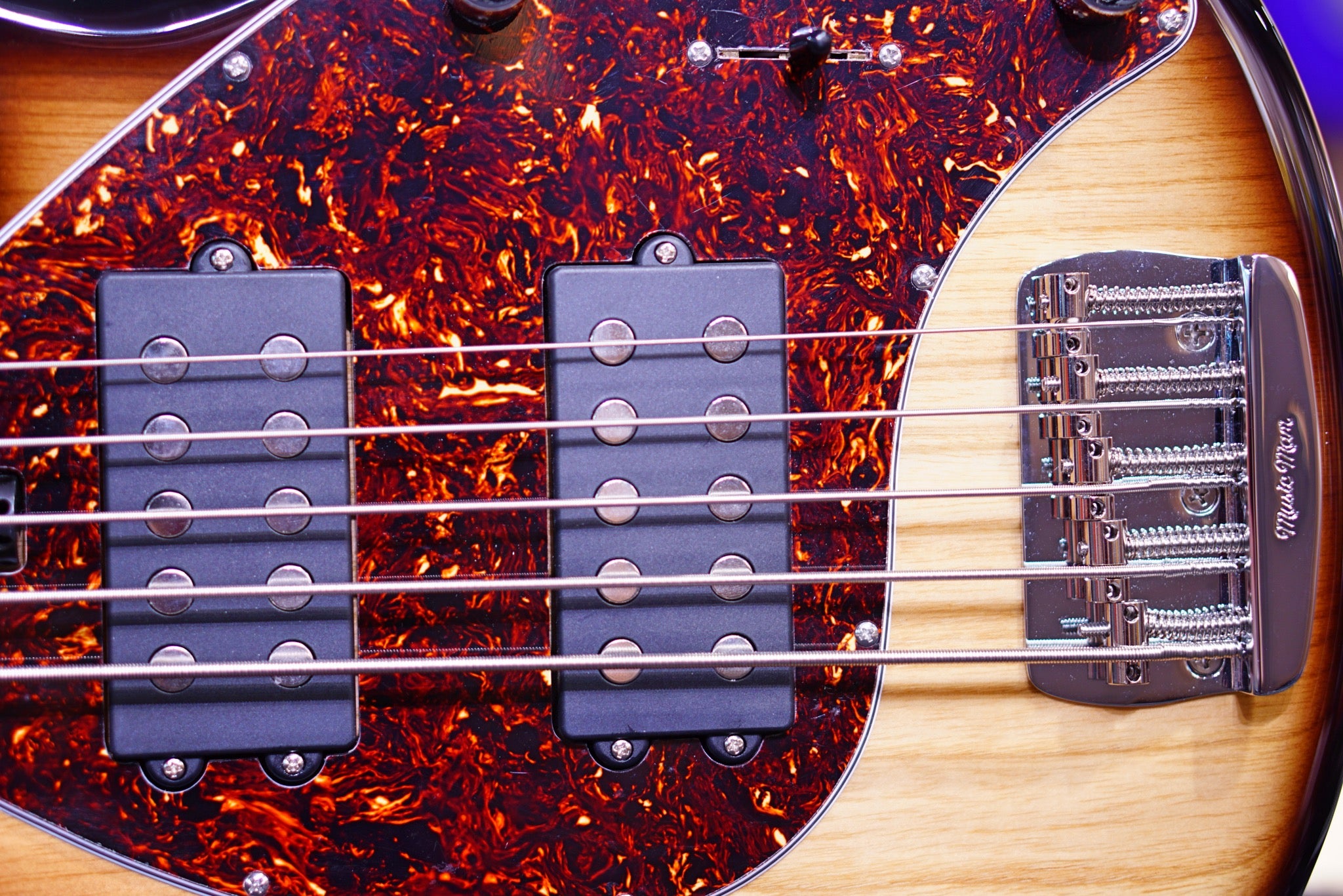 Ernie Ball Music Man StingRay Special 5 HH Bass Guitar - Burnt Ends with Rosewood Fingerboard F95676 - HIENDGUITAR Musicman bass