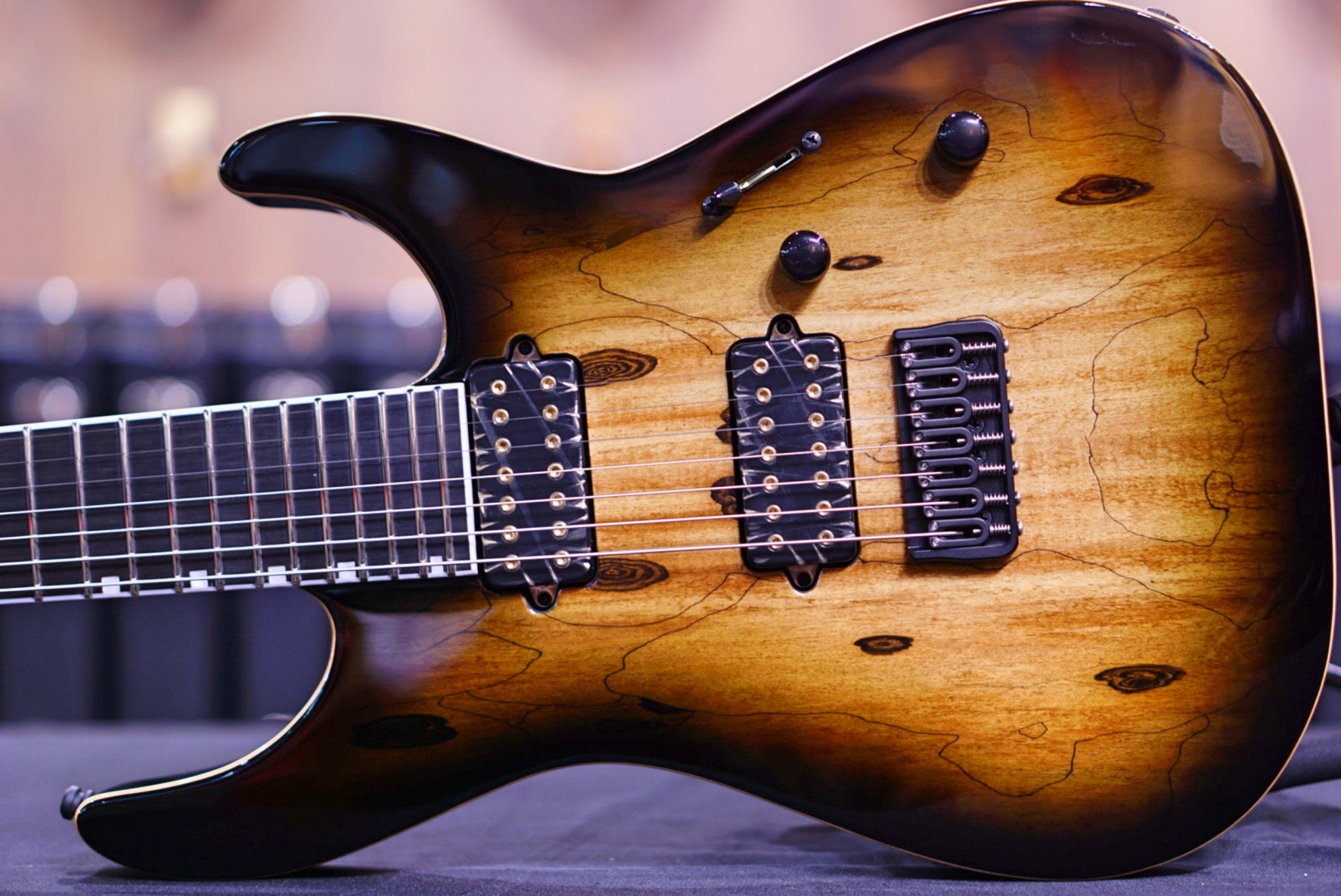 ESP E-II M-II 7 NT DARK BROWN NATURAL BURST ES6402203 - HIENDGUITAR E-II GUITAR