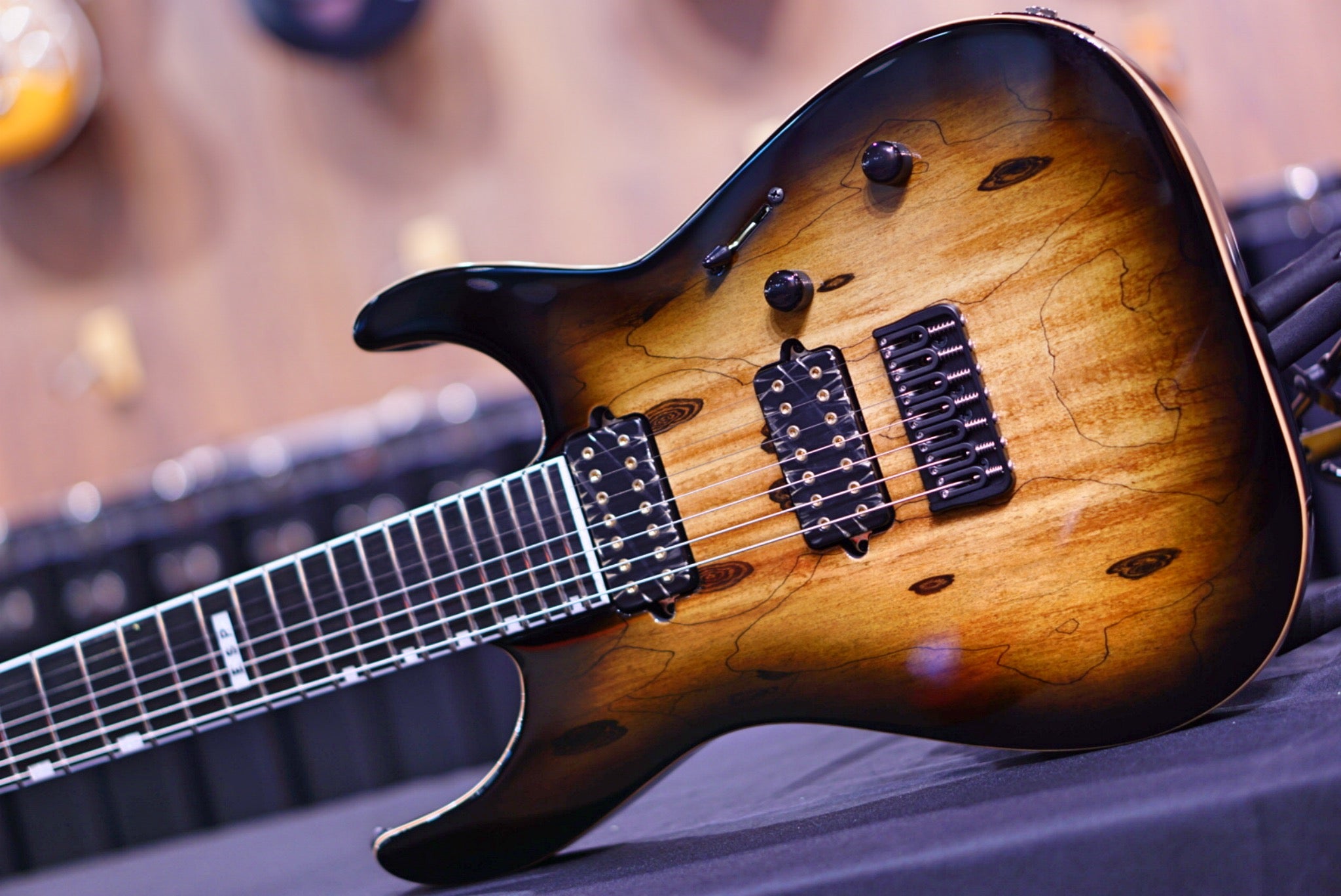 ESP E-II M-II 7 NT DARK BROWN NATURAL BURST ES6402203 - HIENDGUITAR E-II GUITAR