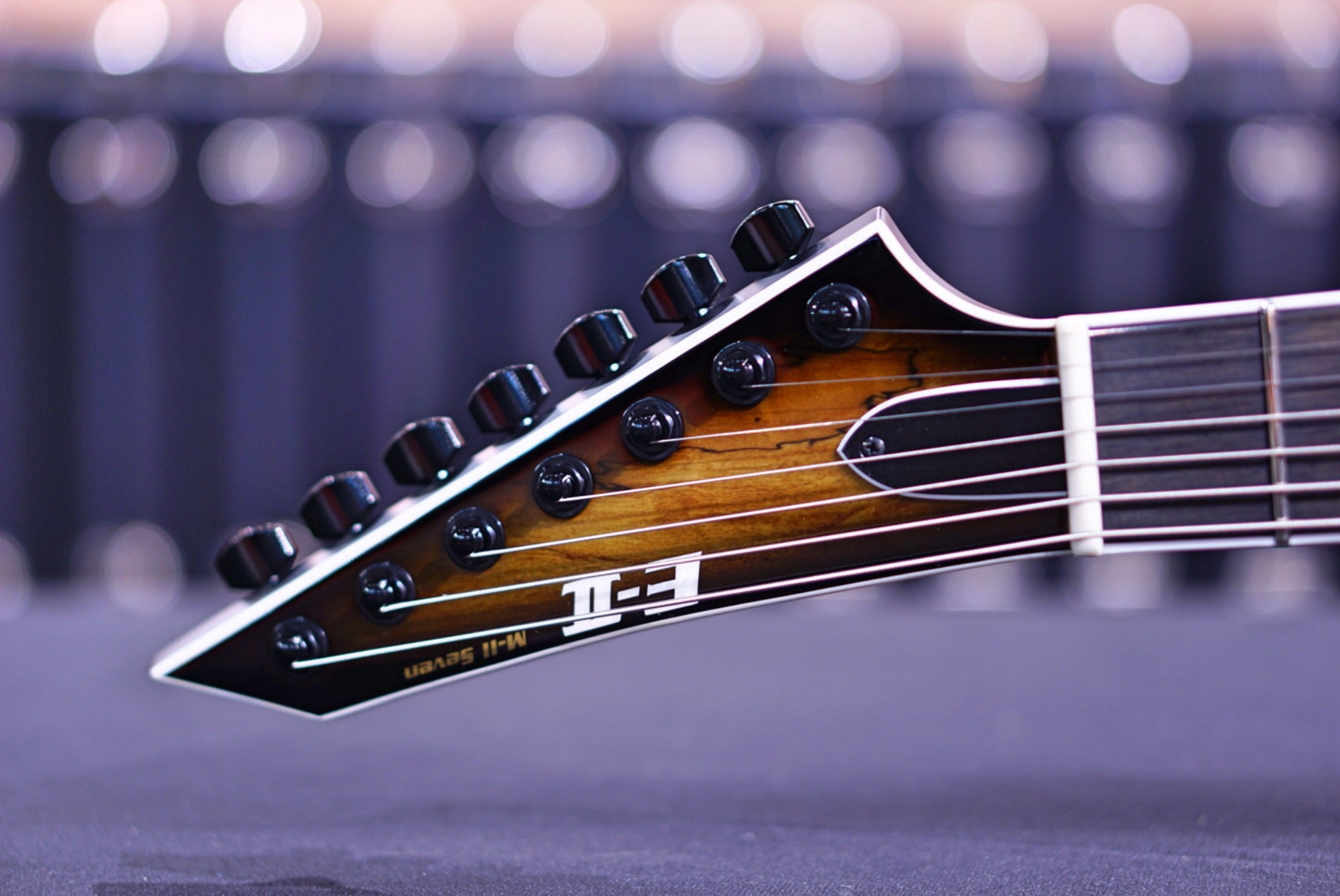 ESP E-II M-II 7 NT DARK BROWN NATURAL BURST ES6402203 - HIENDGUITAR E-II GUITAR