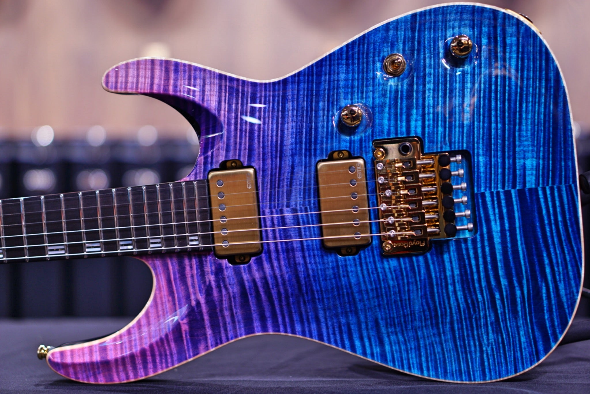 ESP Horizon FR CTM See Thru Pink-Purple Gradation E0921212 - HIENDGUITAR ESP GUITAR