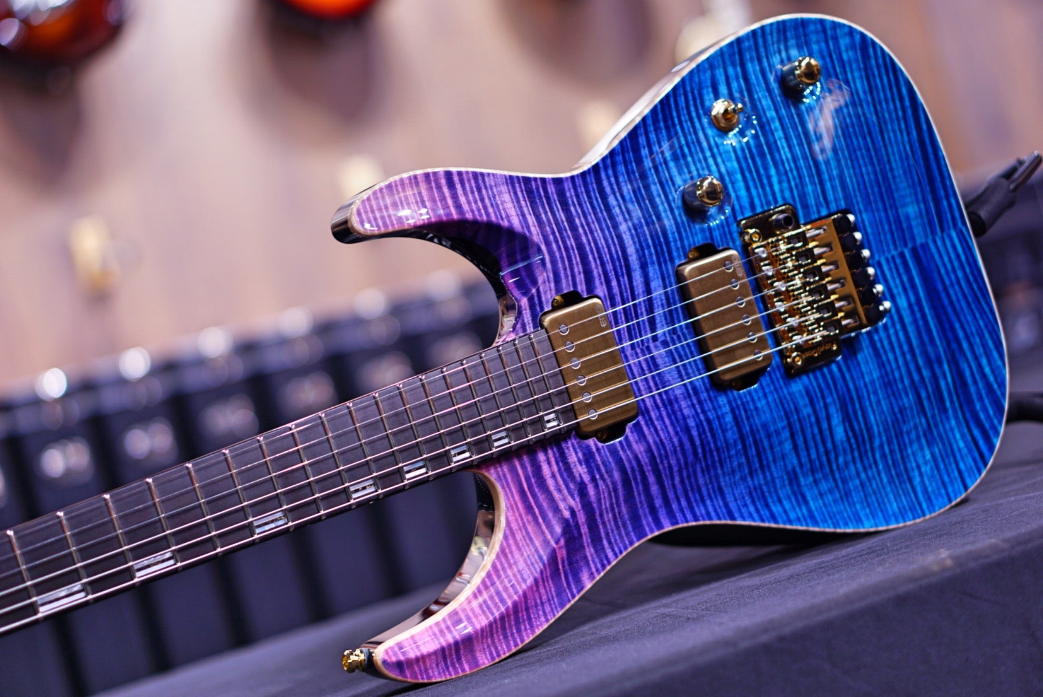 ESP Horizon FR CTM See Thru Pink-Purple Gradation E0921212 - HIENDGUITAR ESP GUITAR