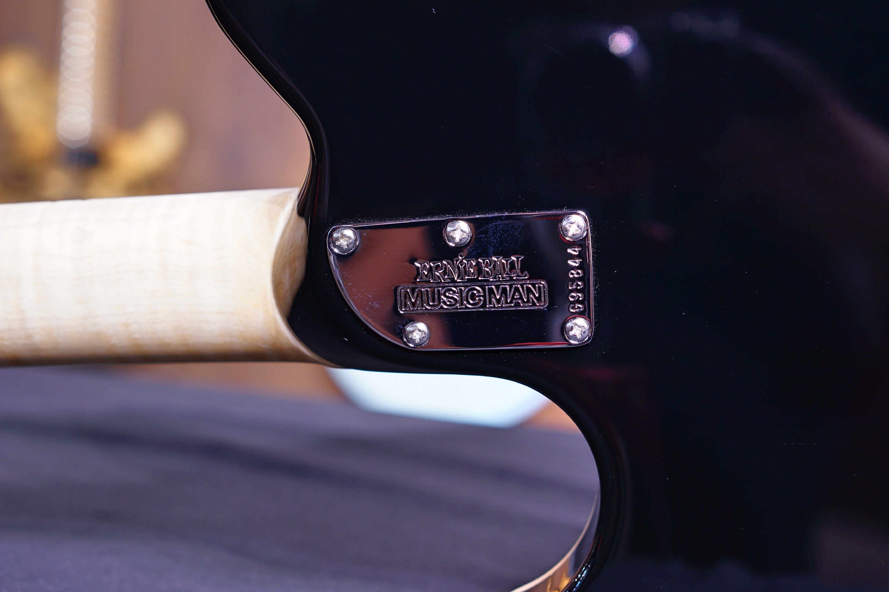 Ernie Ball Music Man Axis Super Sport HH STD - Natural Gloss Flame - Maple Matching Headstock G95844 - HIENDGUITAR Musicman GUITAR