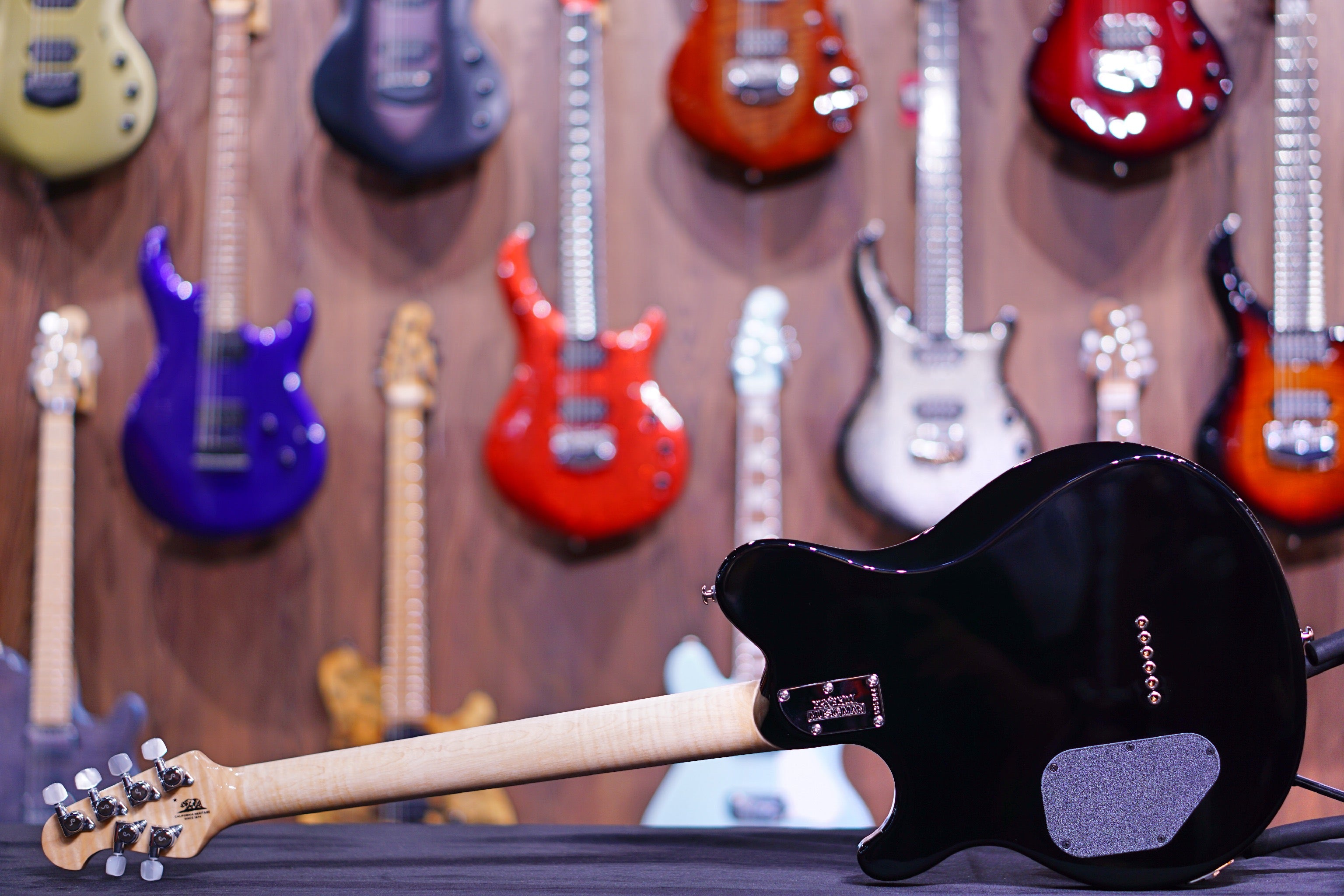 Ernie Ball Music Man Axis Super Sport HH STD - Natural Gloss Flame - Maple Matching Headstock G95844 - HIENDGUITAR Musicman GUITAR