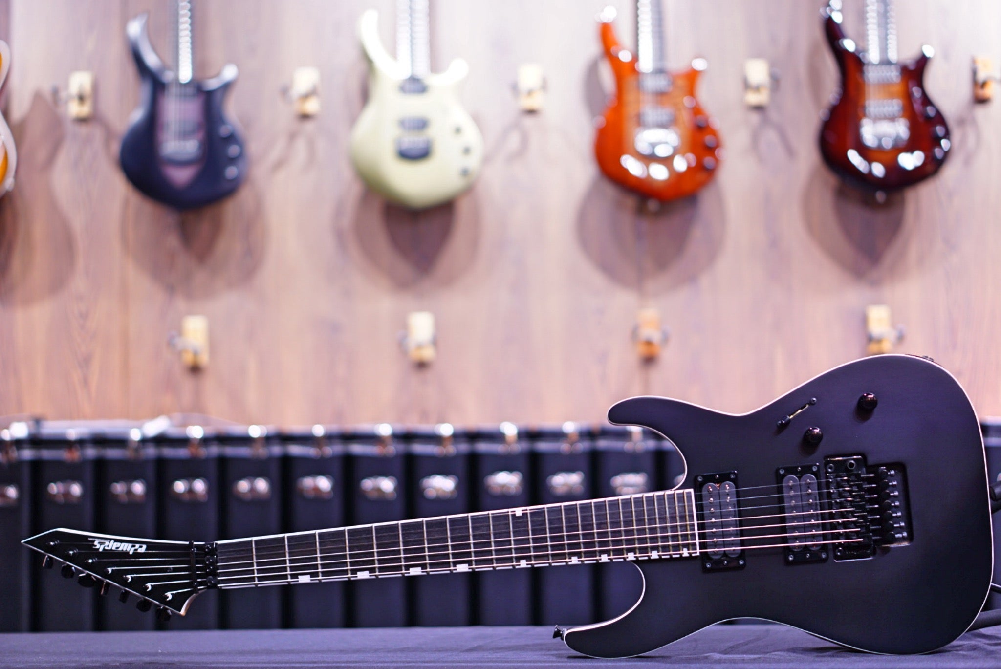 Edwards E-MR-FR7 black satin ED2151554 - HIENDGUITAR EDWARDS GUITAR