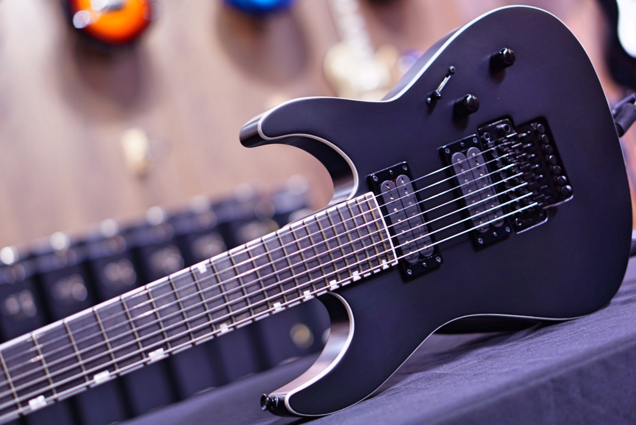 Edwards E-MR-FR7 black satin ED2151554 - HIENDGUITAR EDWARDS GUITAR