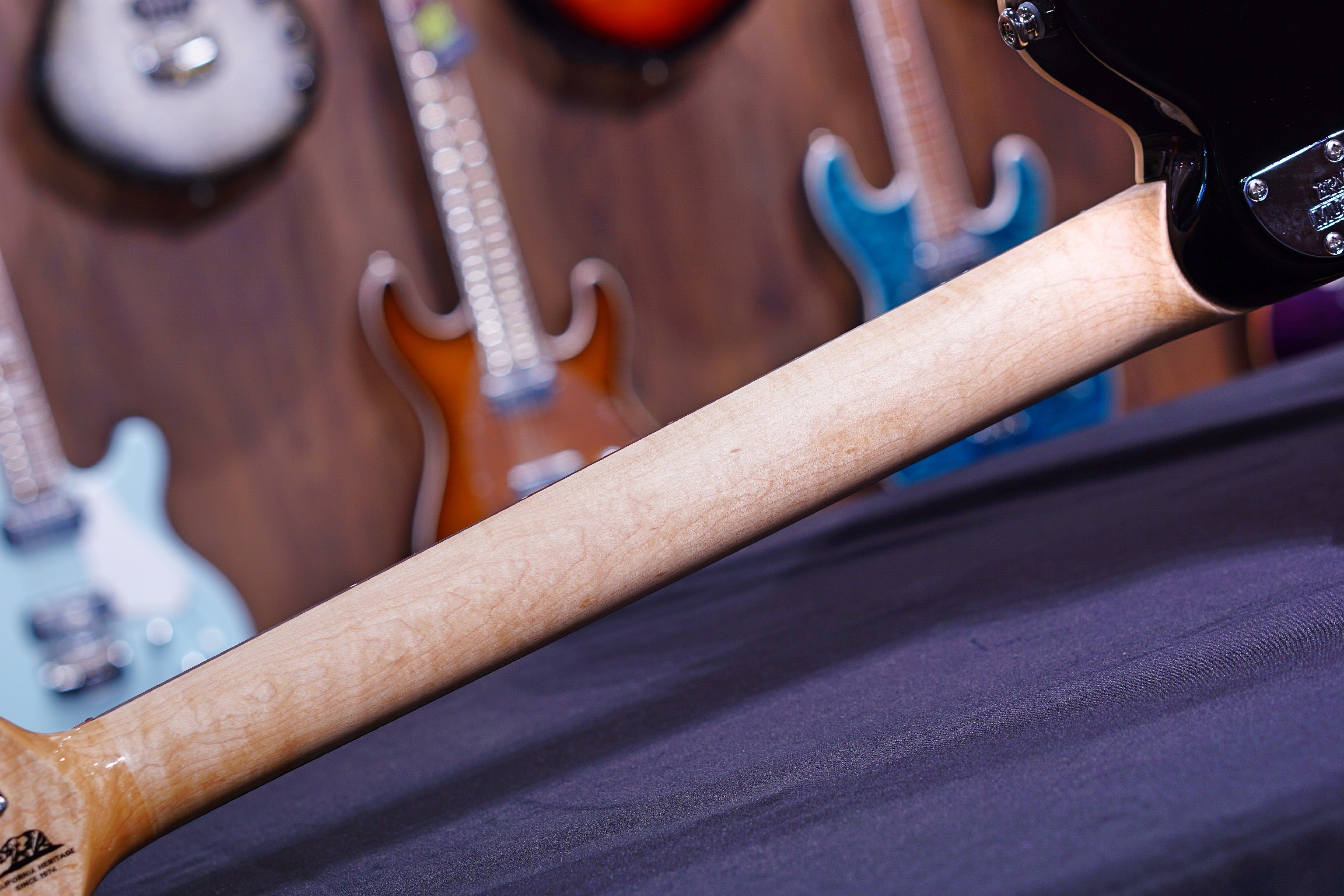 Axis - Trans Gold Flame - Rosewood Matching Headstock G95091 - HIENDGUITAR Musicman GUITAR