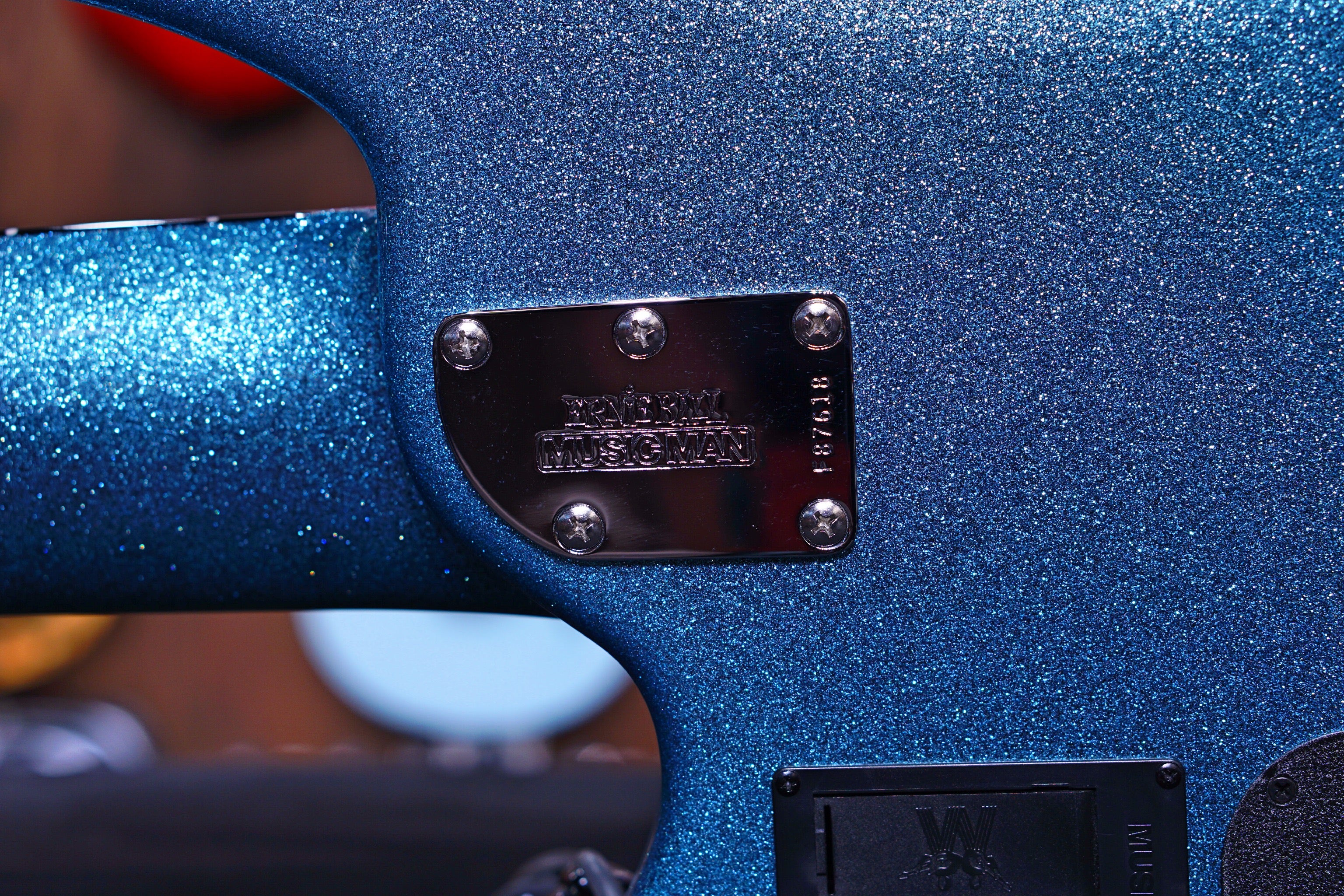 Ernie Ball Music Man Bongo 6 Bass Guitar - Aqua sparkle F87618 - HIENDGUITAR Musicman bass