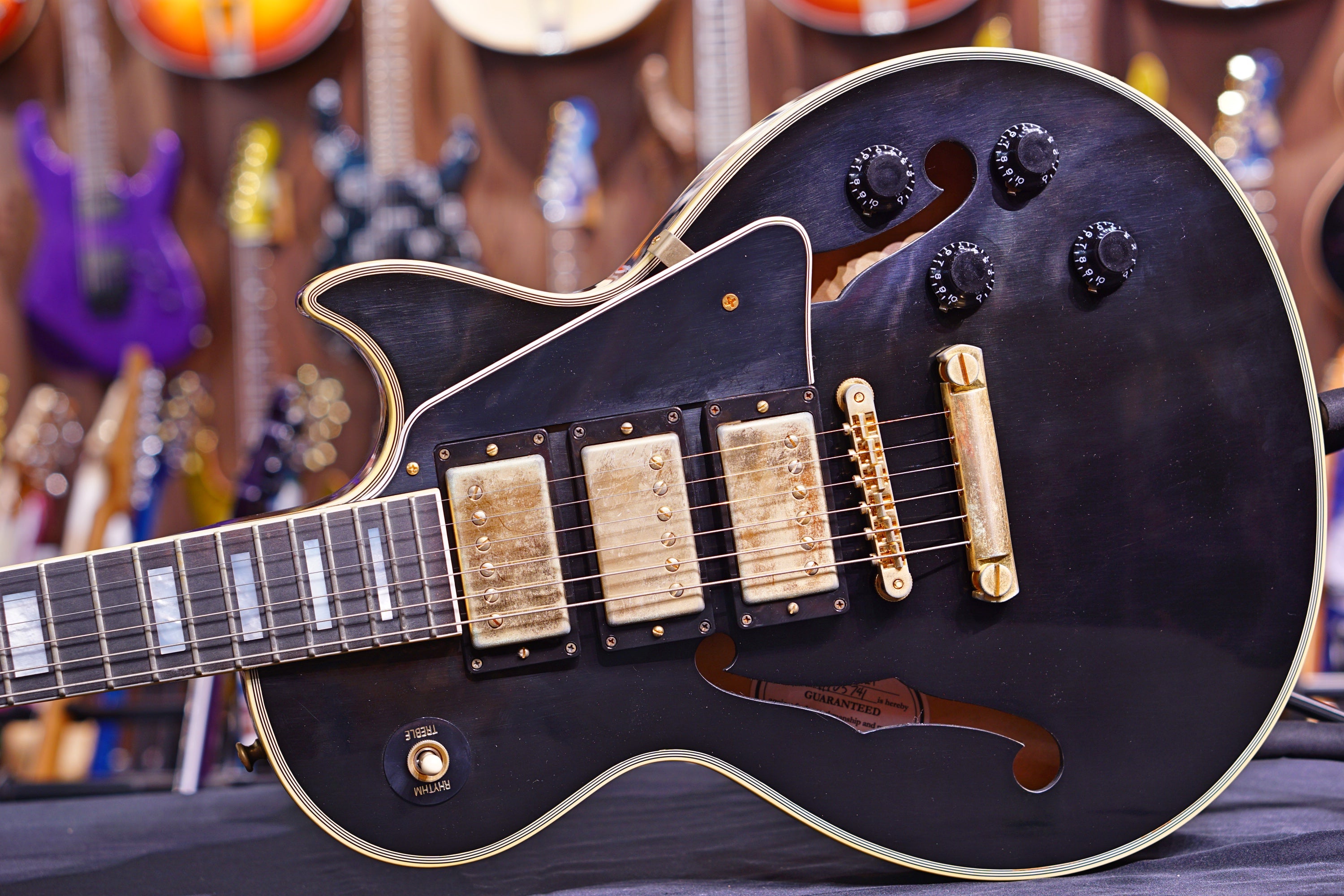 Gibson ES Les Paul Custom Black Beauty VOS ESLPBB15EBGH1 - HIENDGUITAR GIBSON GUITAR