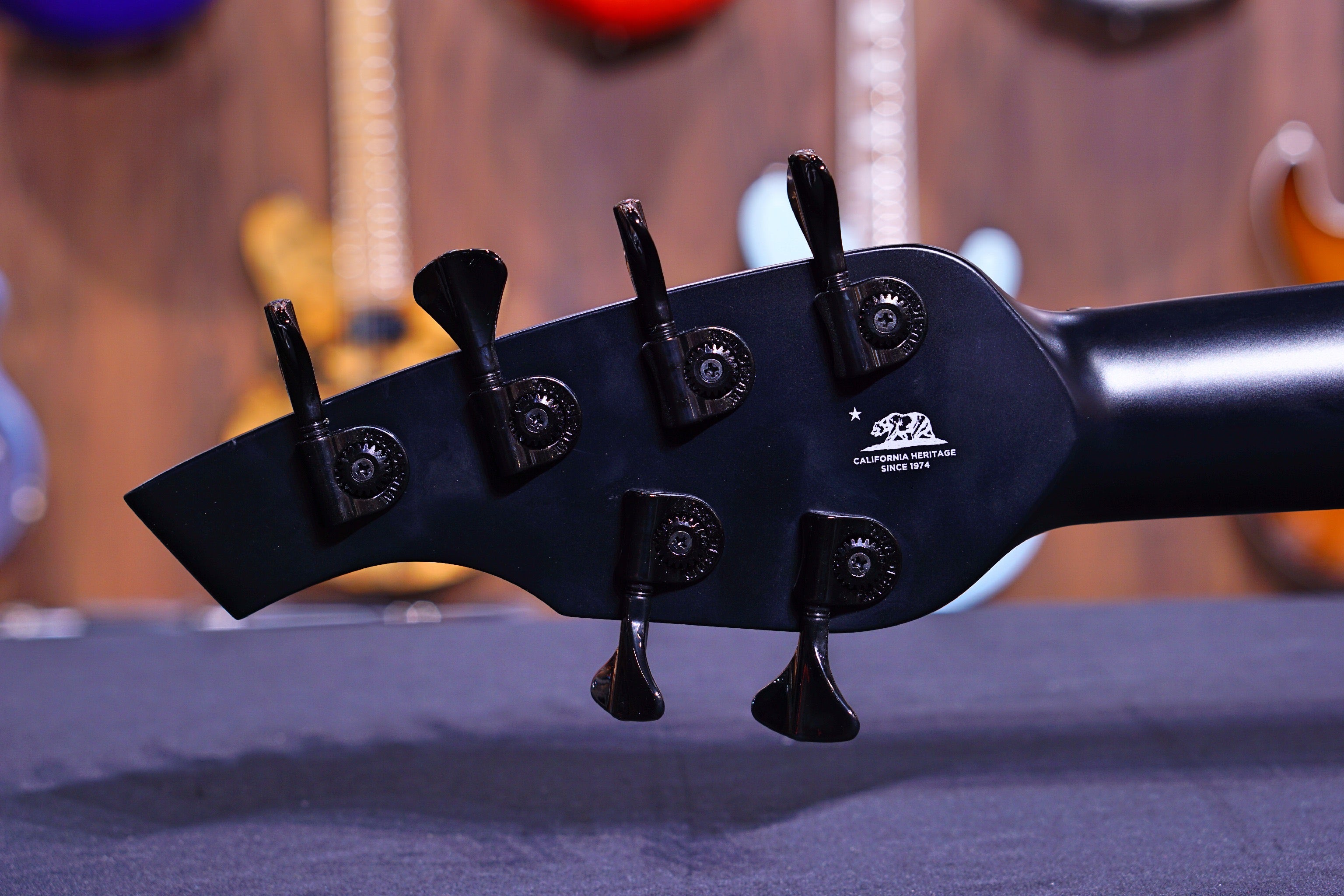 Ernie Ball Music Man Bongo 6 Bass Guitar - Stealth black F91454 - HIENDGUITAR Musicman bass