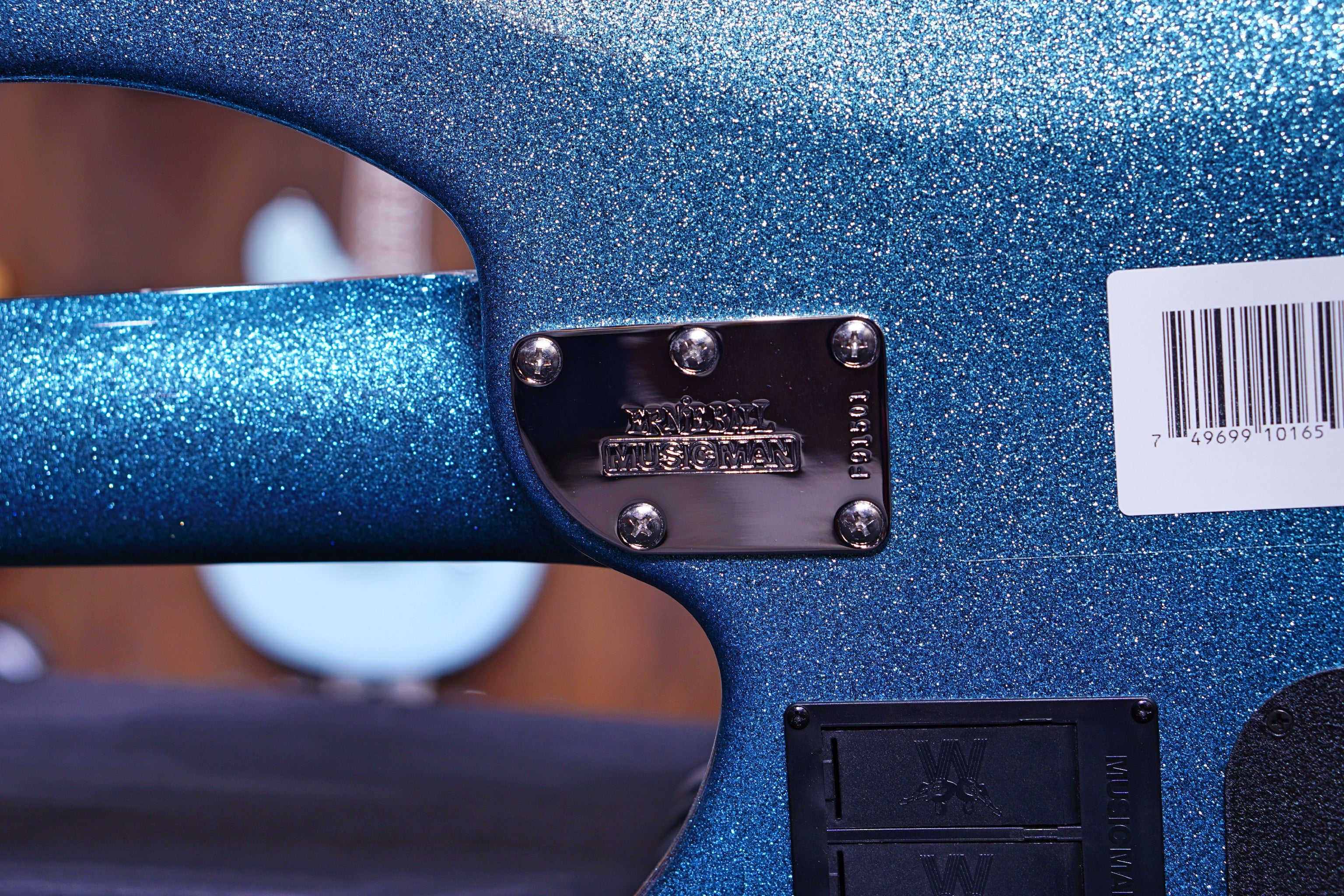 Ernie Ball Music Man Bongo 5 Bass Guitar - Aqua sparkle F91501 - HIENDGUITAR Musicman bass