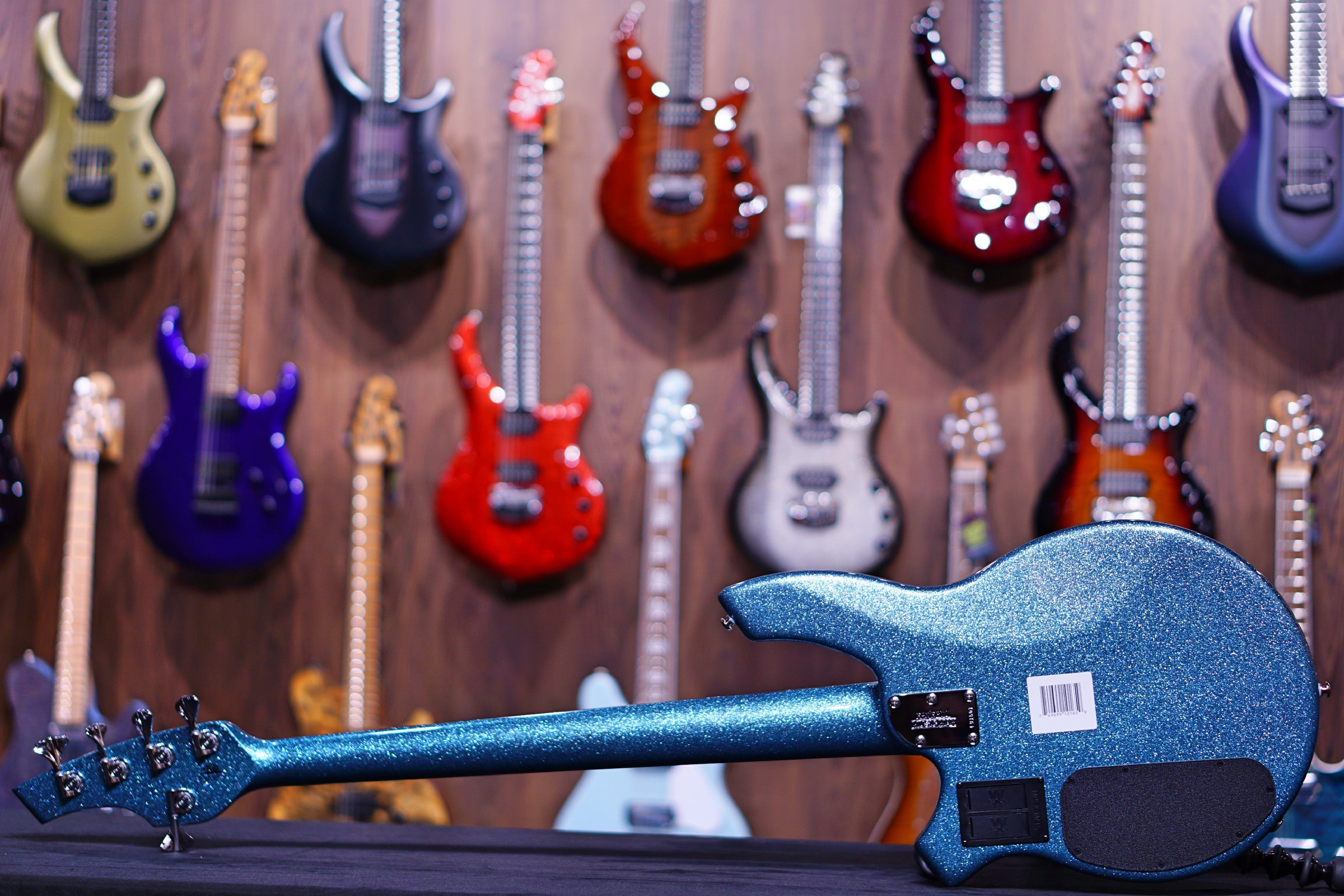 Ernie Ball Music Man Bongo 5 Bass Guitar - Aqua sparkle F91501 - HIENDGUITAR Musicman bass