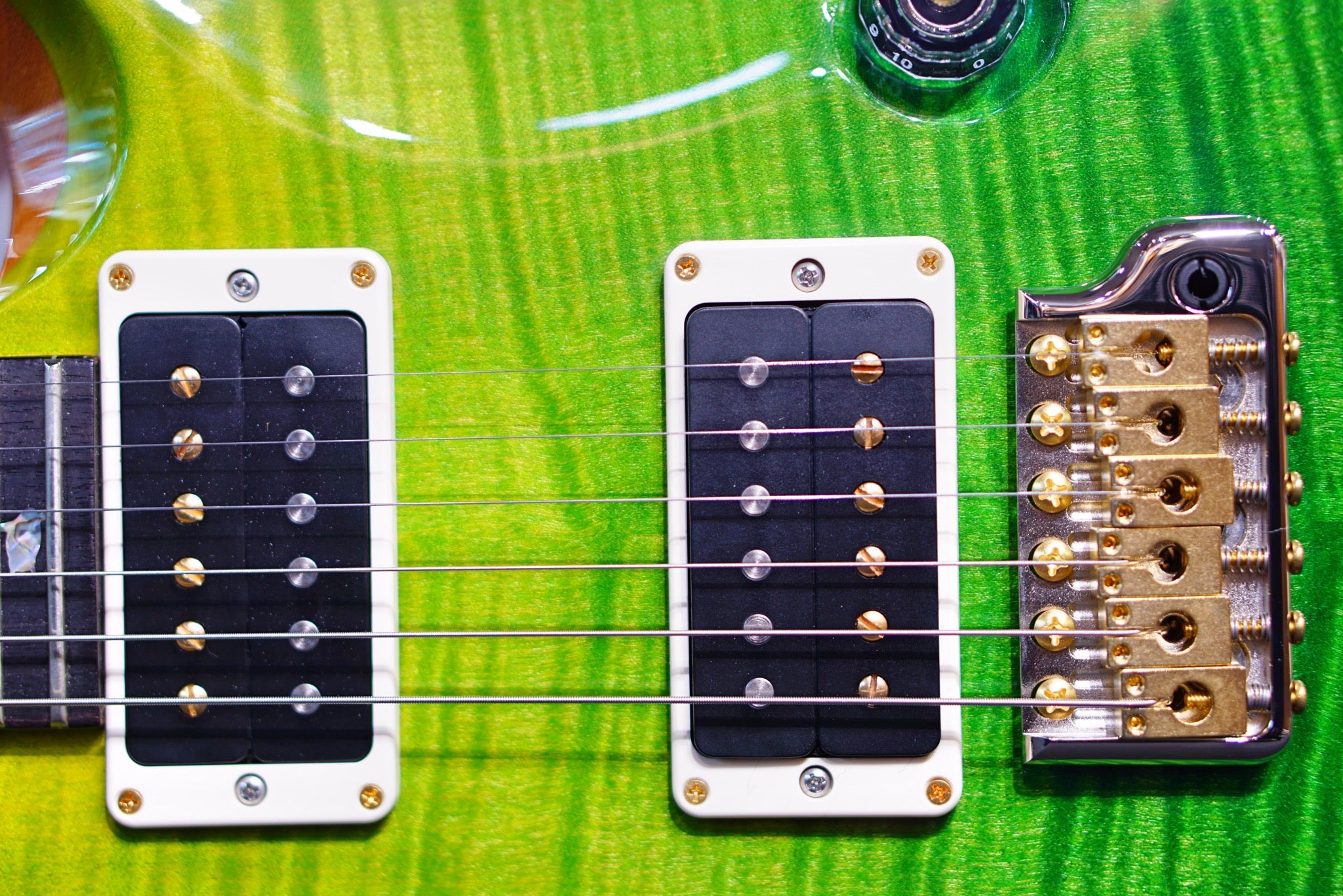 PRS 35th Anniversary Custom 24 - Green fade 10top Thin Neck 0347161 - HIENDGUITAR PRS GUITAR