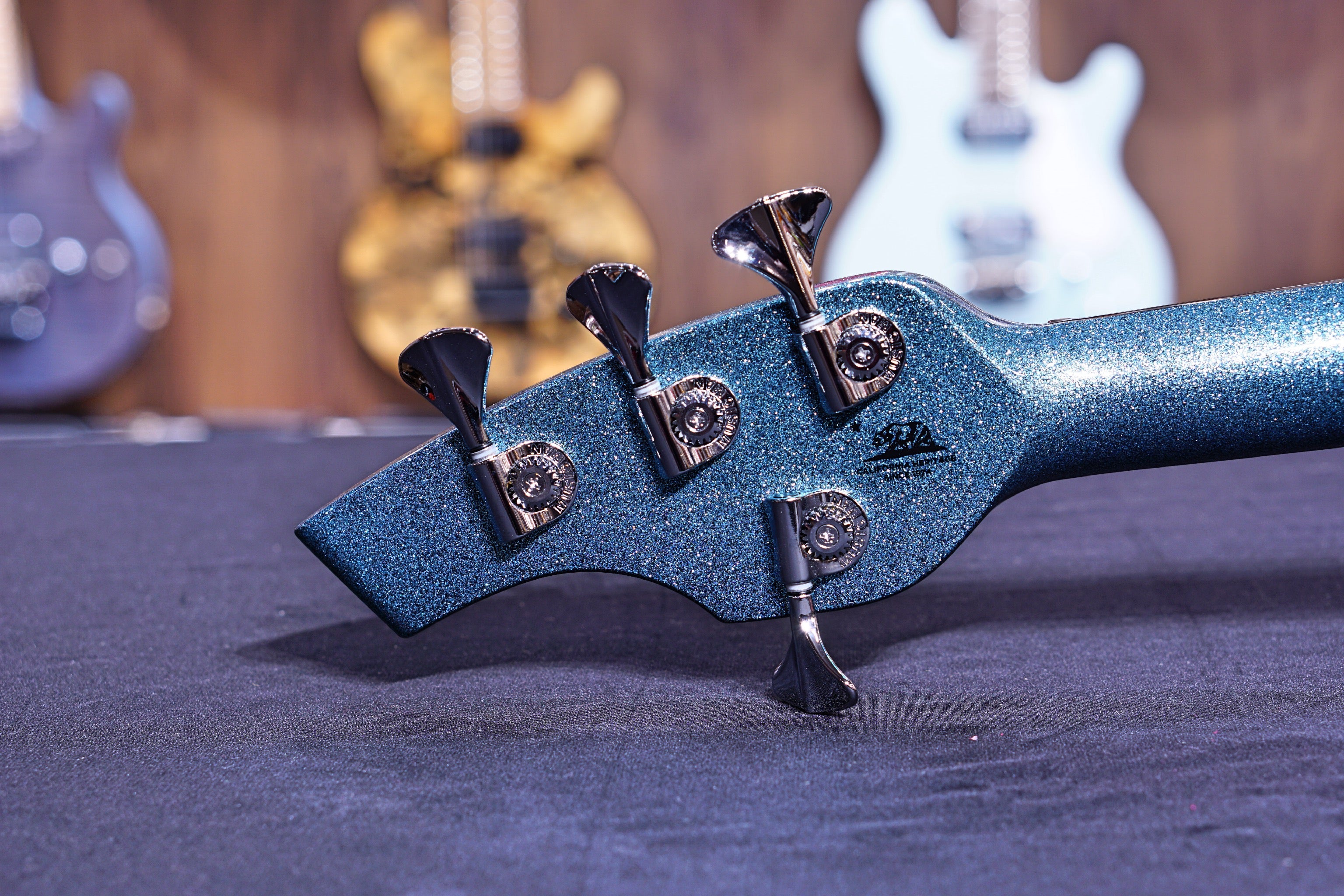 Ernie Ball Music Man Bongo 4 Bass Guitar Aqua Sparkle F87276 - HIENDGUITAR Musicman bass