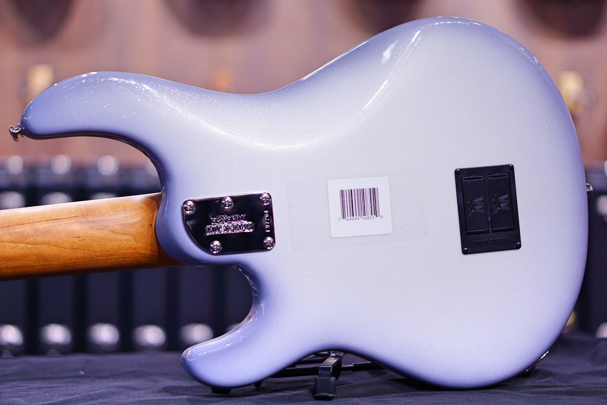 Ernie Ball Music Man StingRay Special 5 HH Bass Guitar - Snowy Night with Maple Fingerboard F97204 - HIENDGUITAR Musicman bass