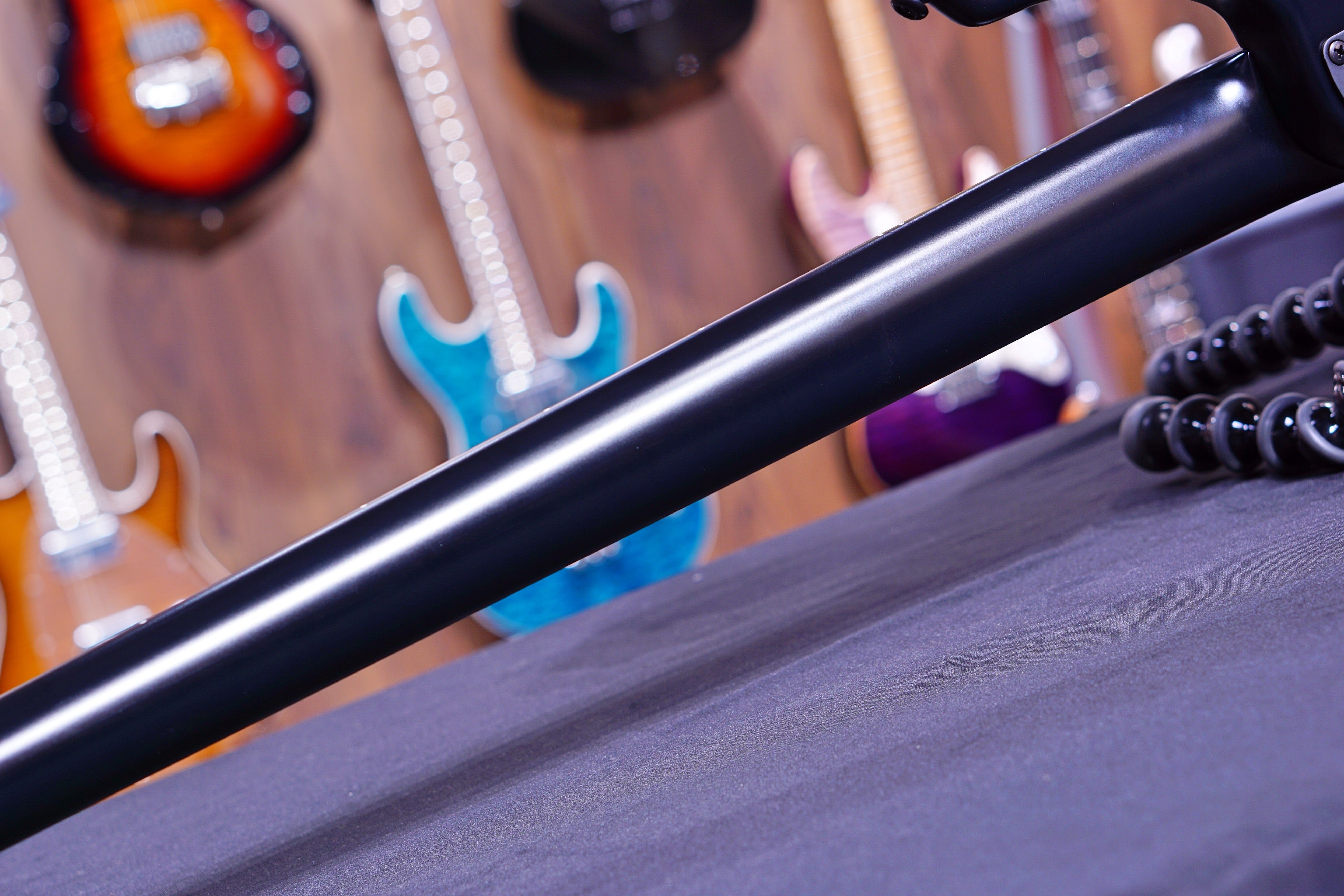 Ernie Ball Music Man Bongo 4 Bass Guitar - Stealth Black F88586 - HIENDGUITAR Musicman bass