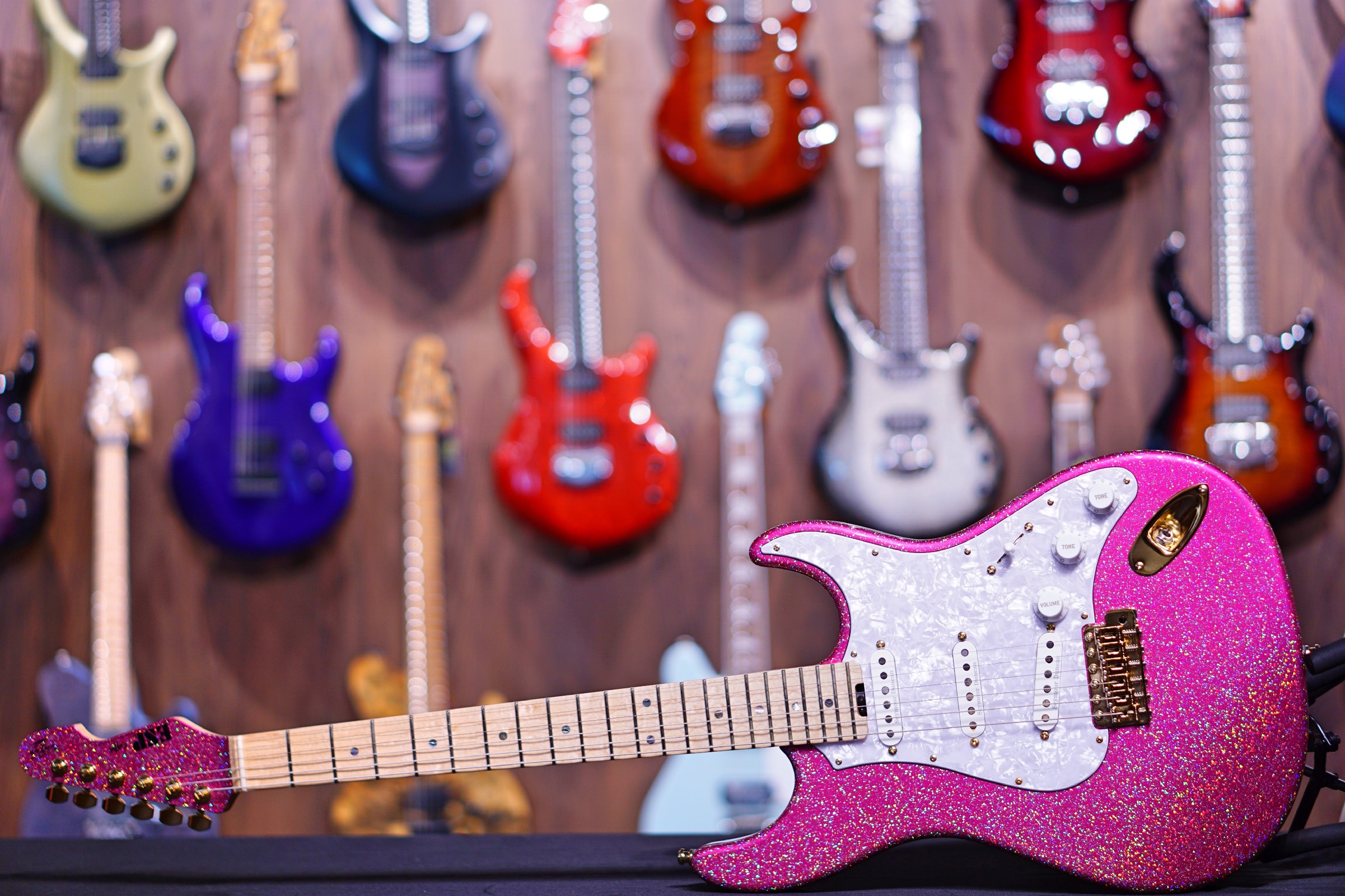 ESP SNAPPER Takayoshi Ohmura Custom -Twinkle Pink Maple fretboard E9400212 - HIENDGUITAR ESP GUITAR