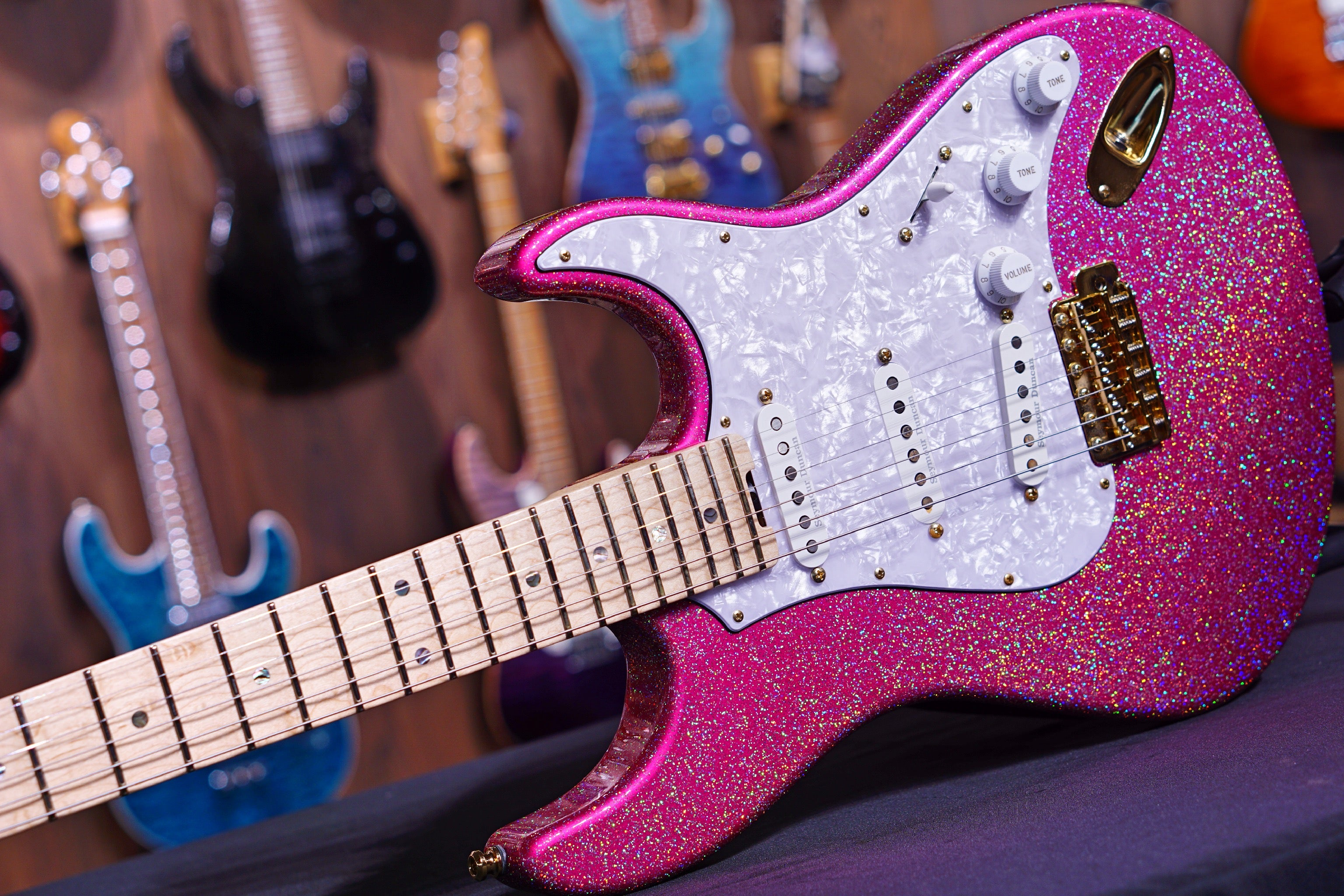 ESP SNAPPER Takayoshi Ohmura Custom -Twinkle Pink Maple fretboard E9400212 - HIENDGUITAR ESP GUITAR