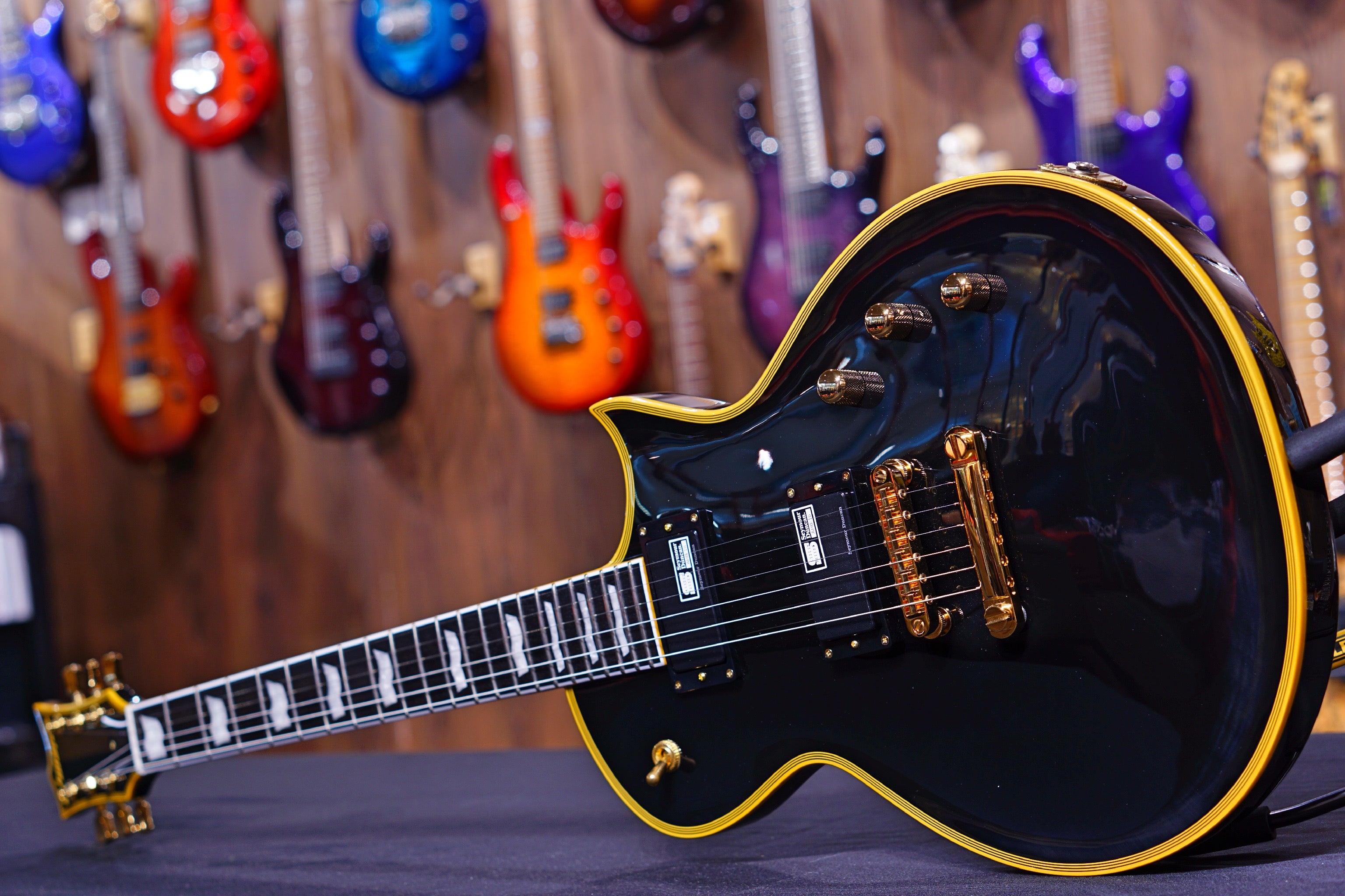 ESP EDWARDS ECLIPSE E-MA-135C Gold Vintage Black ED2031592 - HIENDGUITAR EDWARDS GUITAR