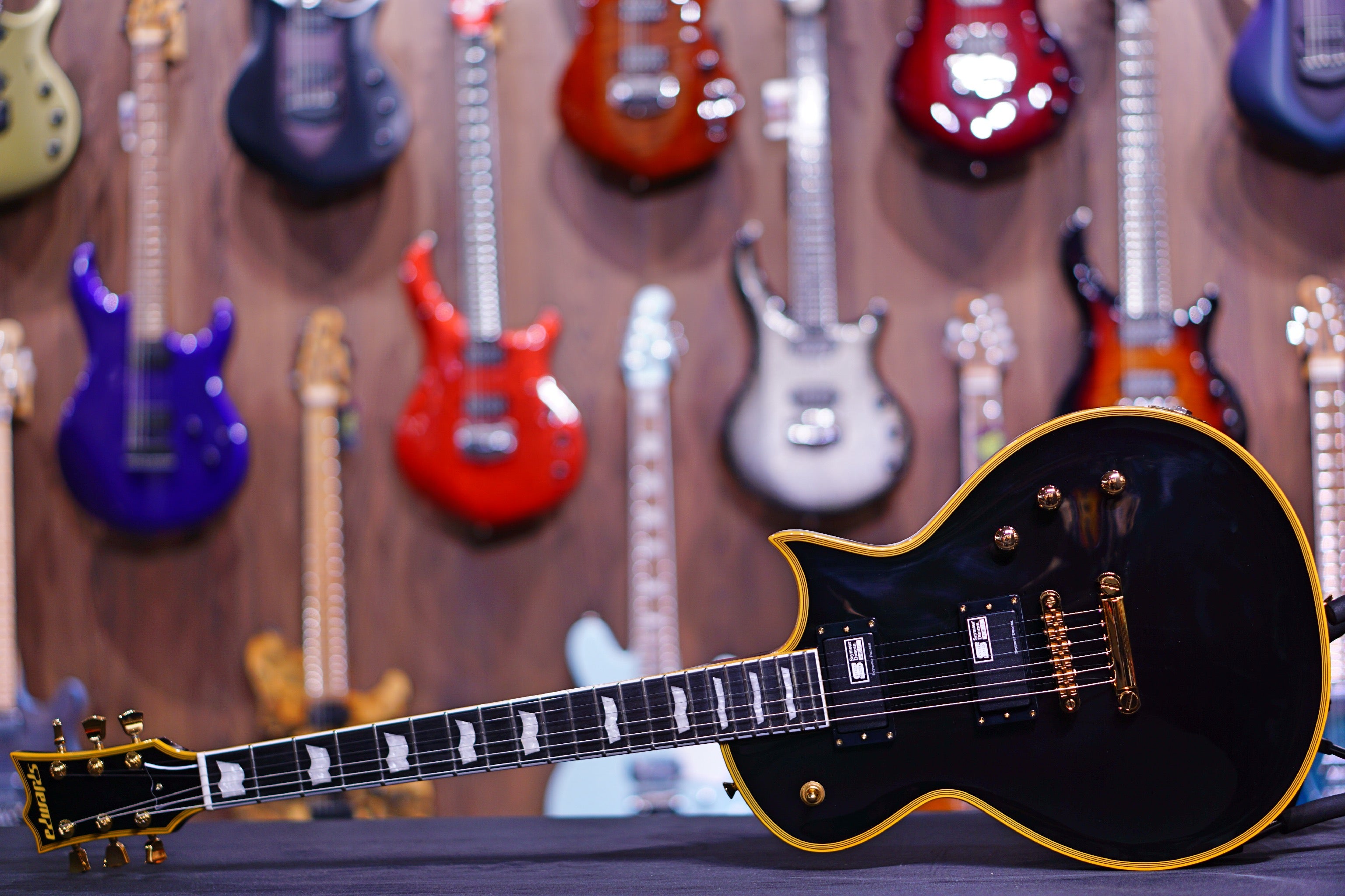 ESP EDWARDS ECLIPSE E-MA-135C Gold Vintage Black ED2031596 - HIENDGUITAR EDWARDS GUITAR