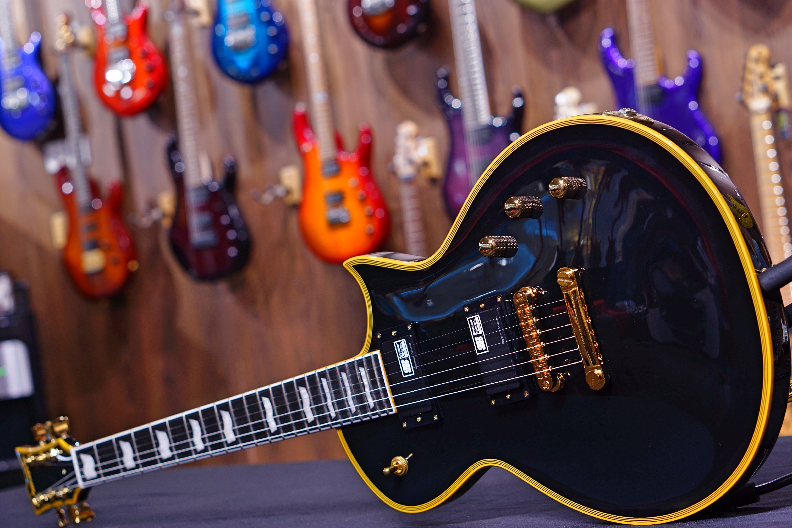 ESP EDWARDS ECLIPSE E-MA-135C Gold Vintage Black ED2031596 - HIENDGUITAR EDWARDS GUITAR