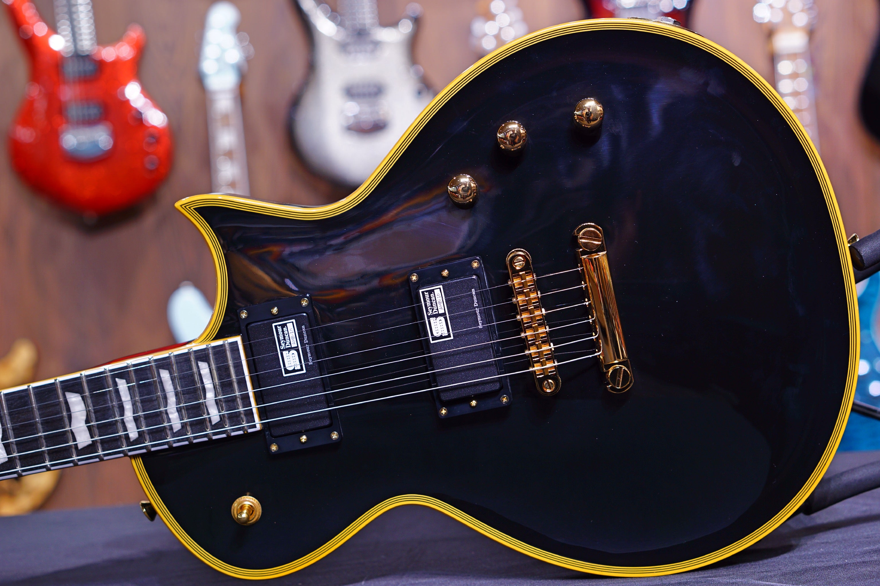 ESP EDWARDS ECLIPSE E-MA-135C Gold Vintage Black ED2031596 - HIENDGUITAR EDWARDS GUITAR