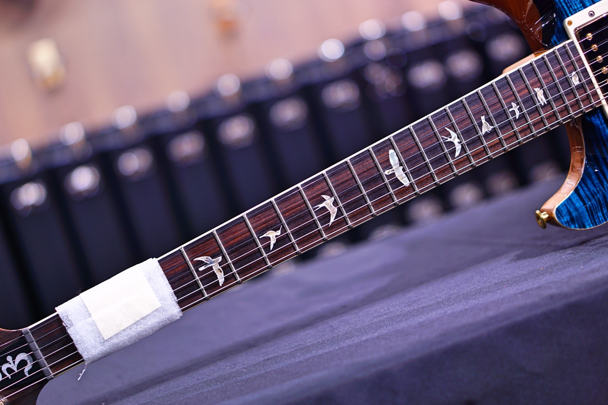 PRS Santana Retro river blue wood library 10 top - HIENDGUITAR PRS GUITAR