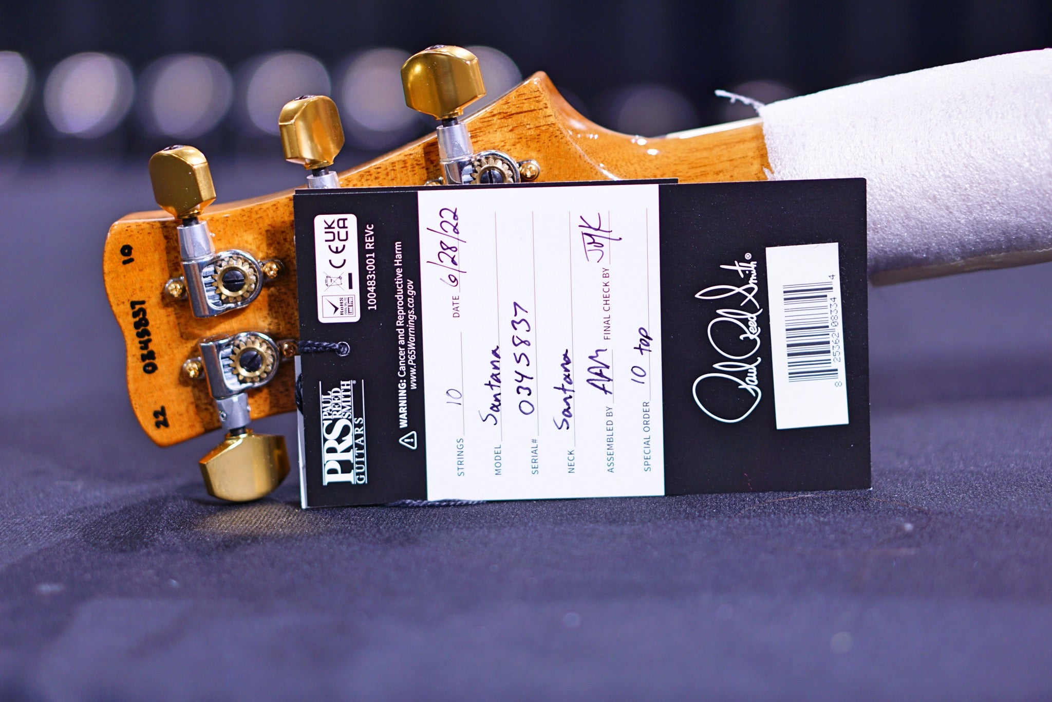 PRS Santana Retro river blue wood library 10 top - HIENDGUITAR PRS GUITAR