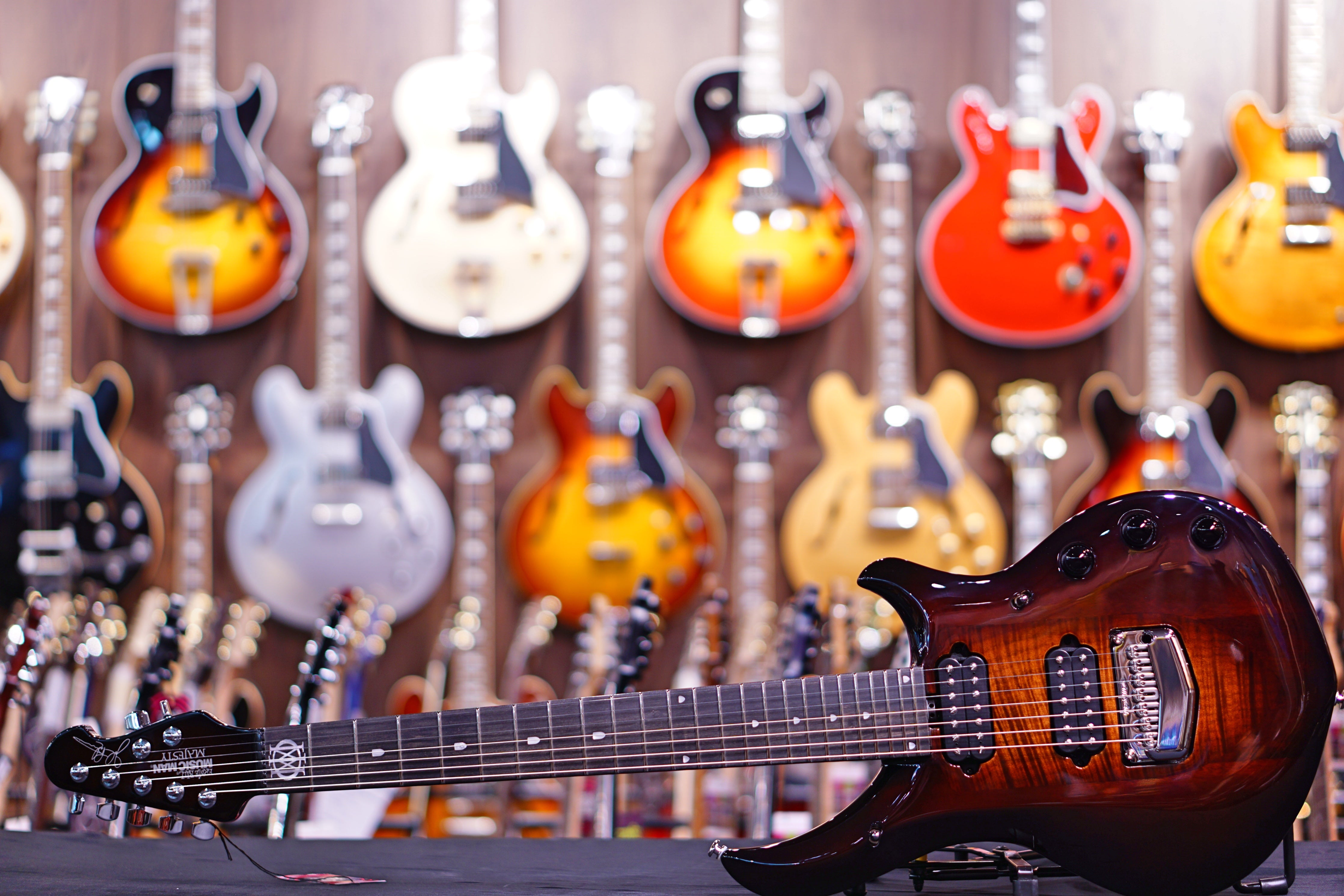 Ernie Ball Music Man John Petrucci Majesty 7-string - Dark Roast M11699 - HIENDGUITAR Musicman GUITAR