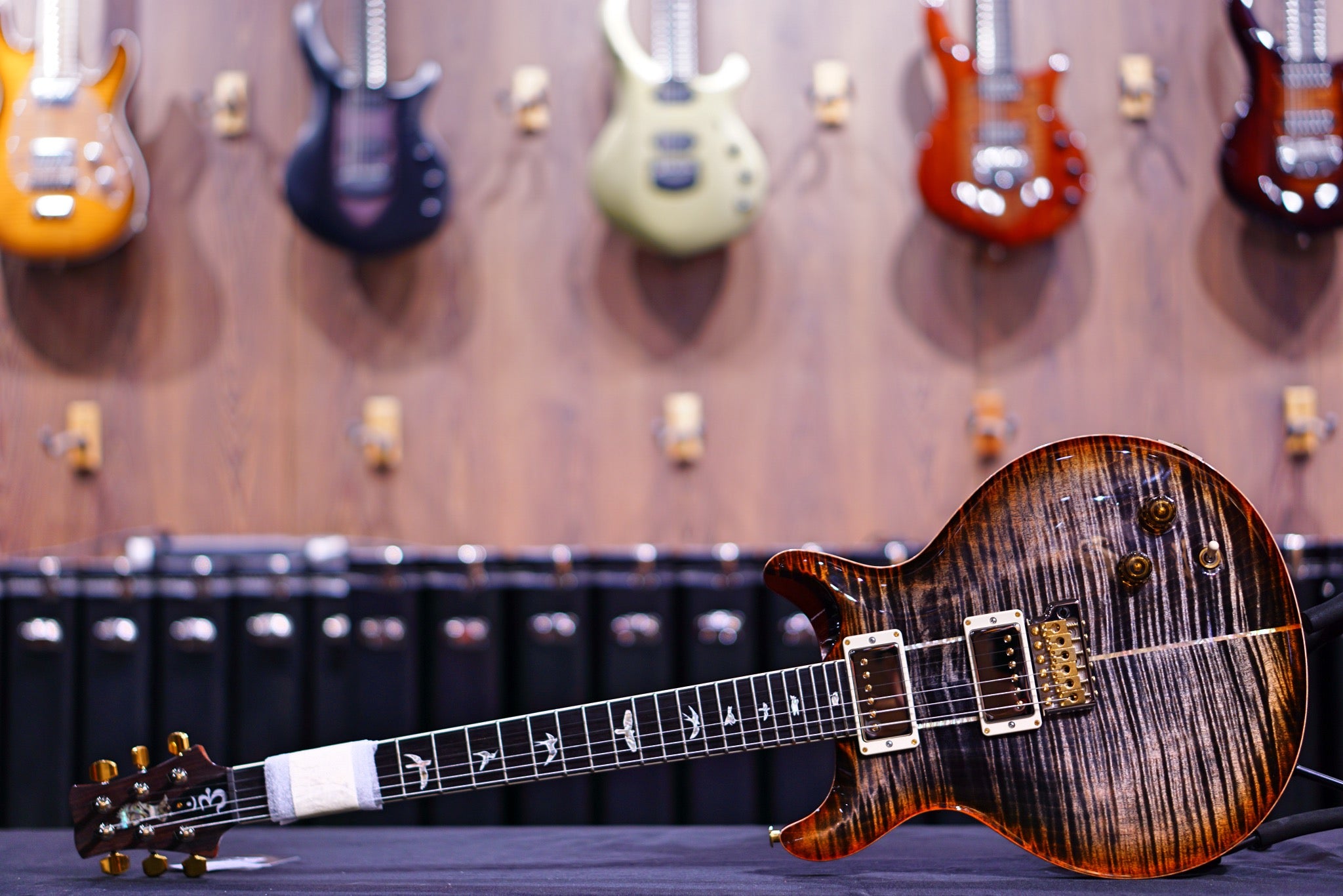 PRS Santana Retro charcoal cherry wood library 10 top 0342551 - HIENDGUITAR PRS GUITAR