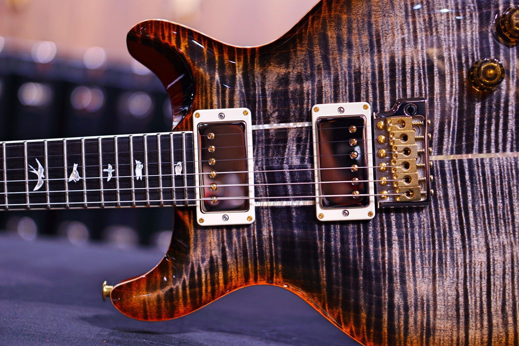 PRS Santana Retro charcoal cherry wood library 10 top 0342551 - HIENDGUITAR PRS GUITAR