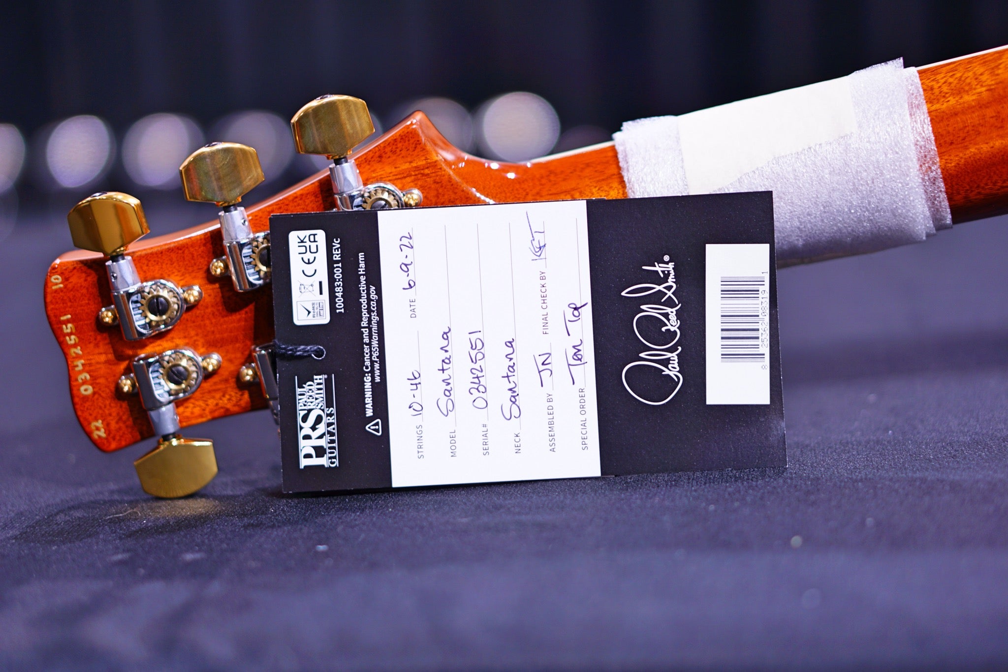 PRS Santana Retro charcoal cherry wood library 10 top 0342551 - HIENDGUITAR PRS GUITAR