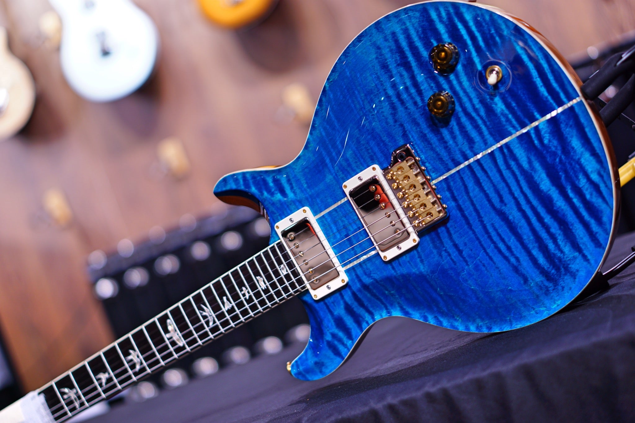 PRS Santana Retro faded blue jeans wood library 10 top 0334305 - HIENDGUITAR PRS GUITAR