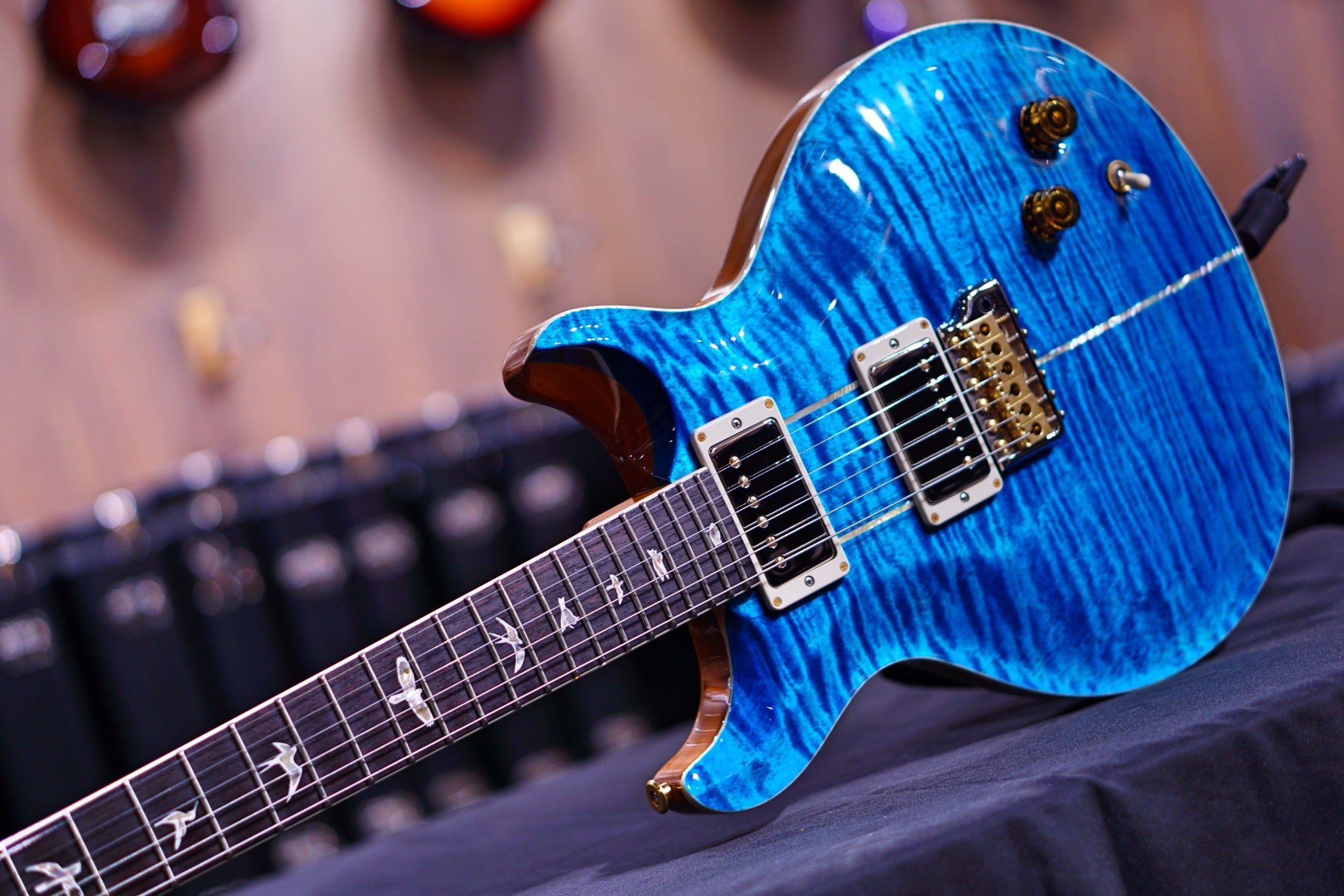 PRS Santana Retro faded blue jeans wood library 10 top 0334305 - HIENDGUITAR PRS GUITAR