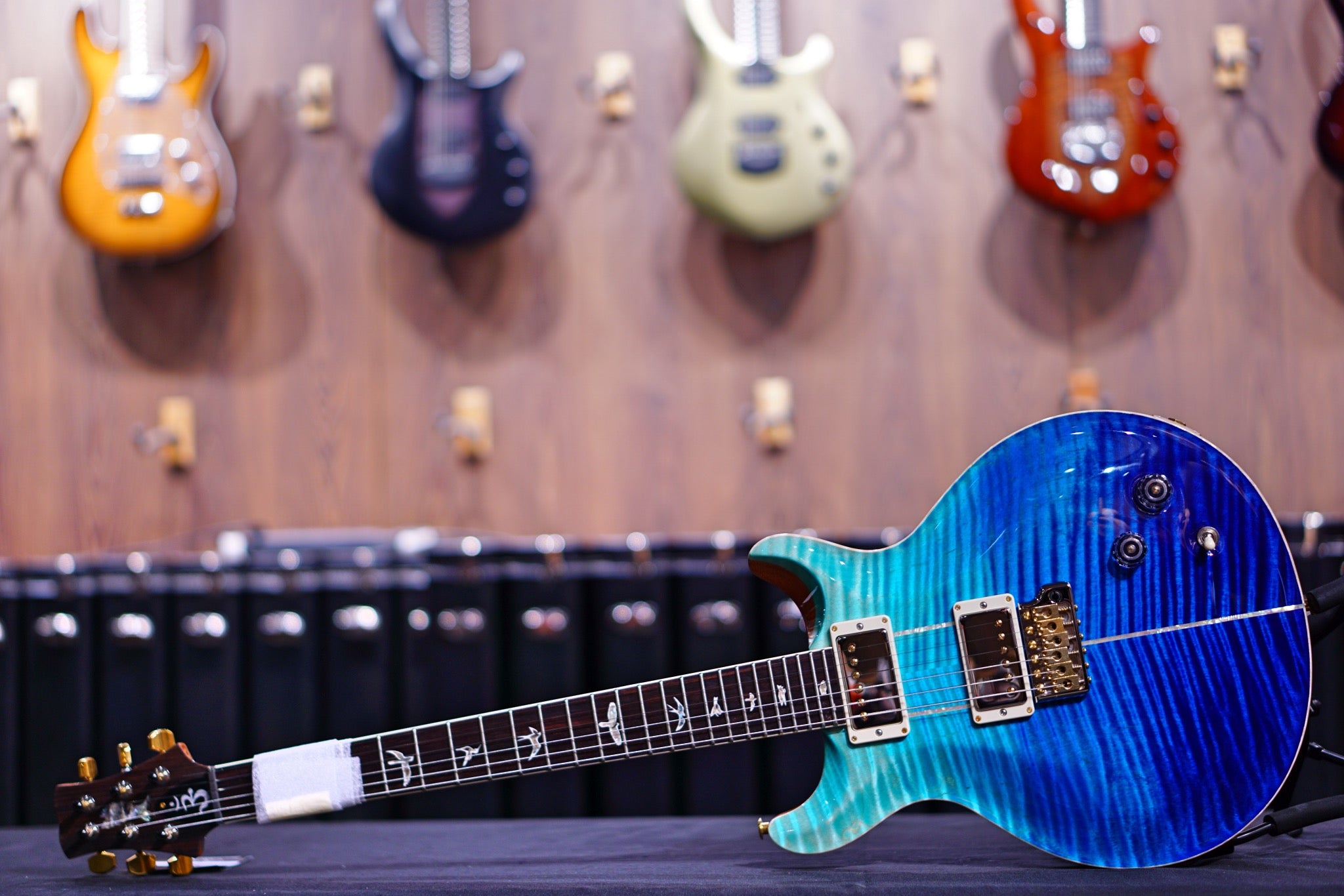 PRS Santana Retro faded blue fade wood library 10 top 0342955 - HIENDGUITAR PRS GUITAR