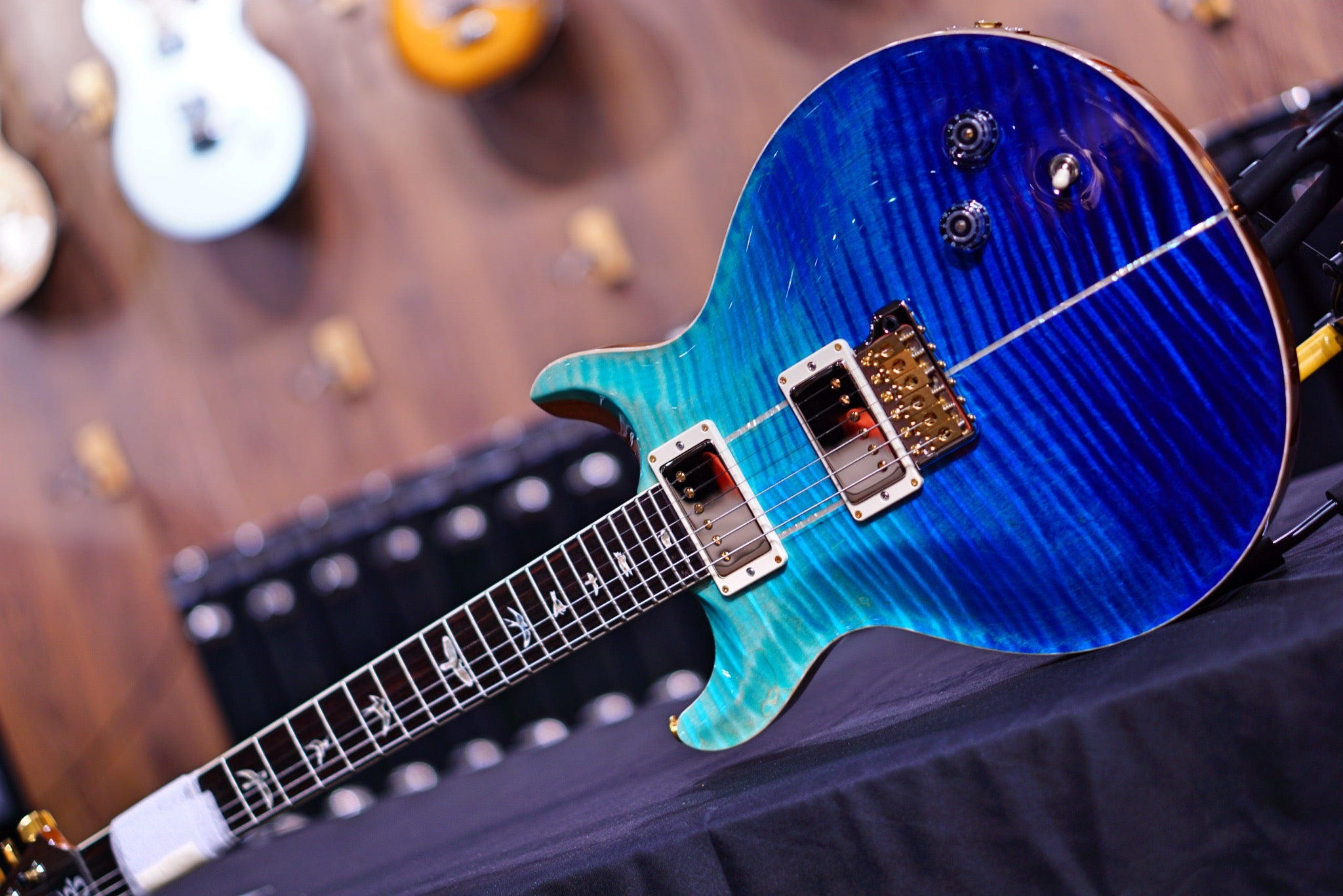 PRS Santana Retro faded blue fade wood library 10 top 0342955 - HIENDGUITAR PRS GUITAR