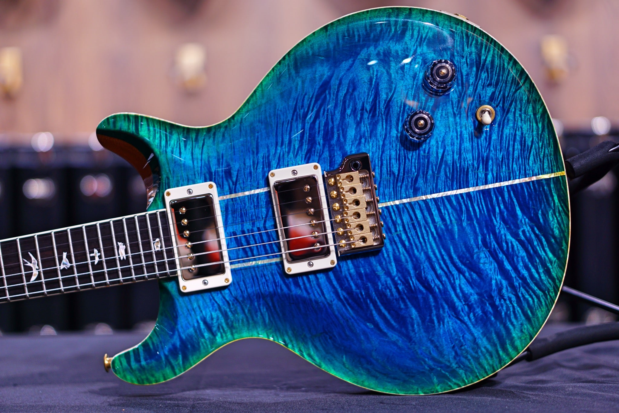 PRS Santana Retro faded matteo verde wood library 10 top 0343309 - HIENDGUITAR PRS GUITAR