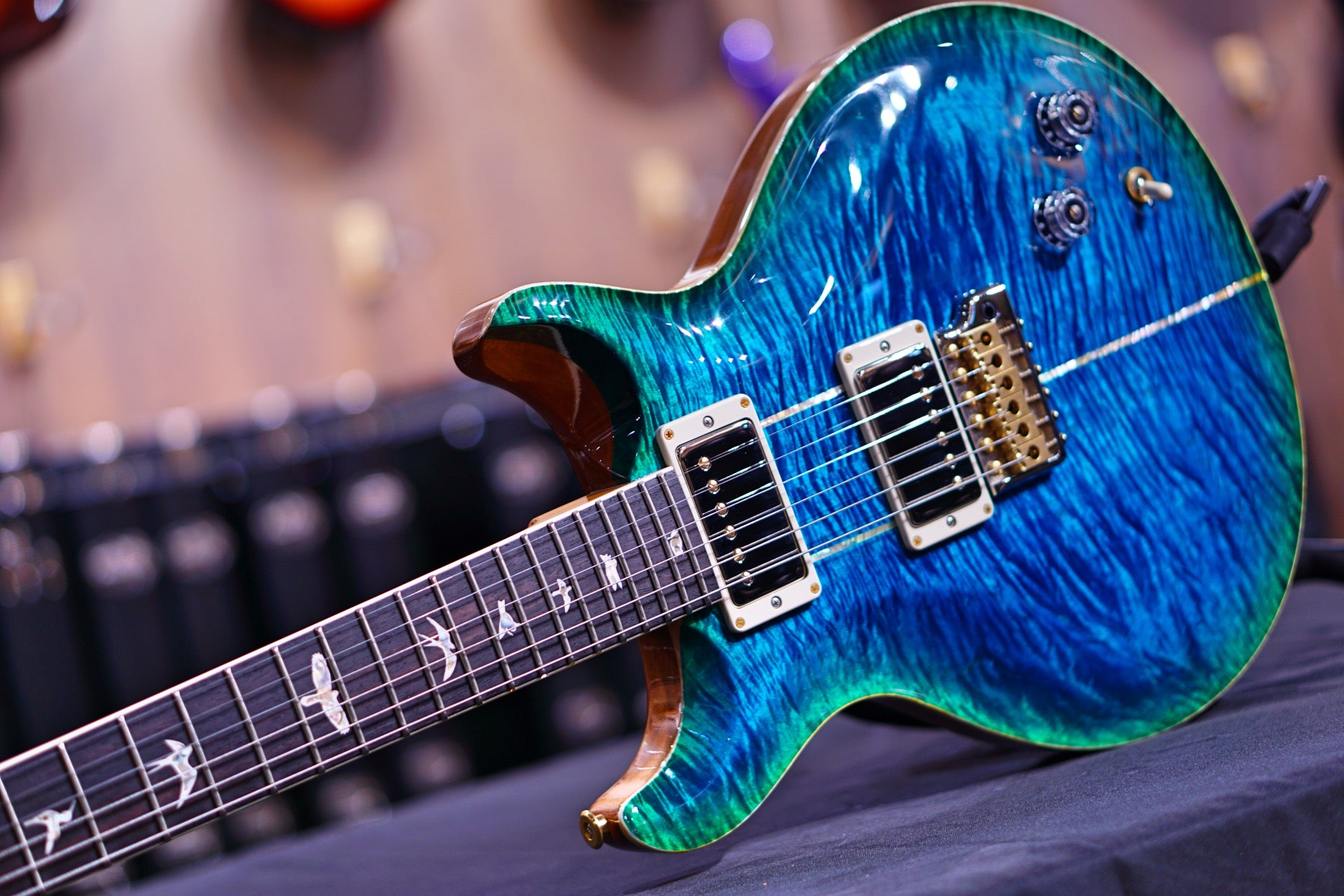 PRS Santana Retro faded matteo verde wood library 10 top 0343309 - HIENDGUITAR PRS GUITAR