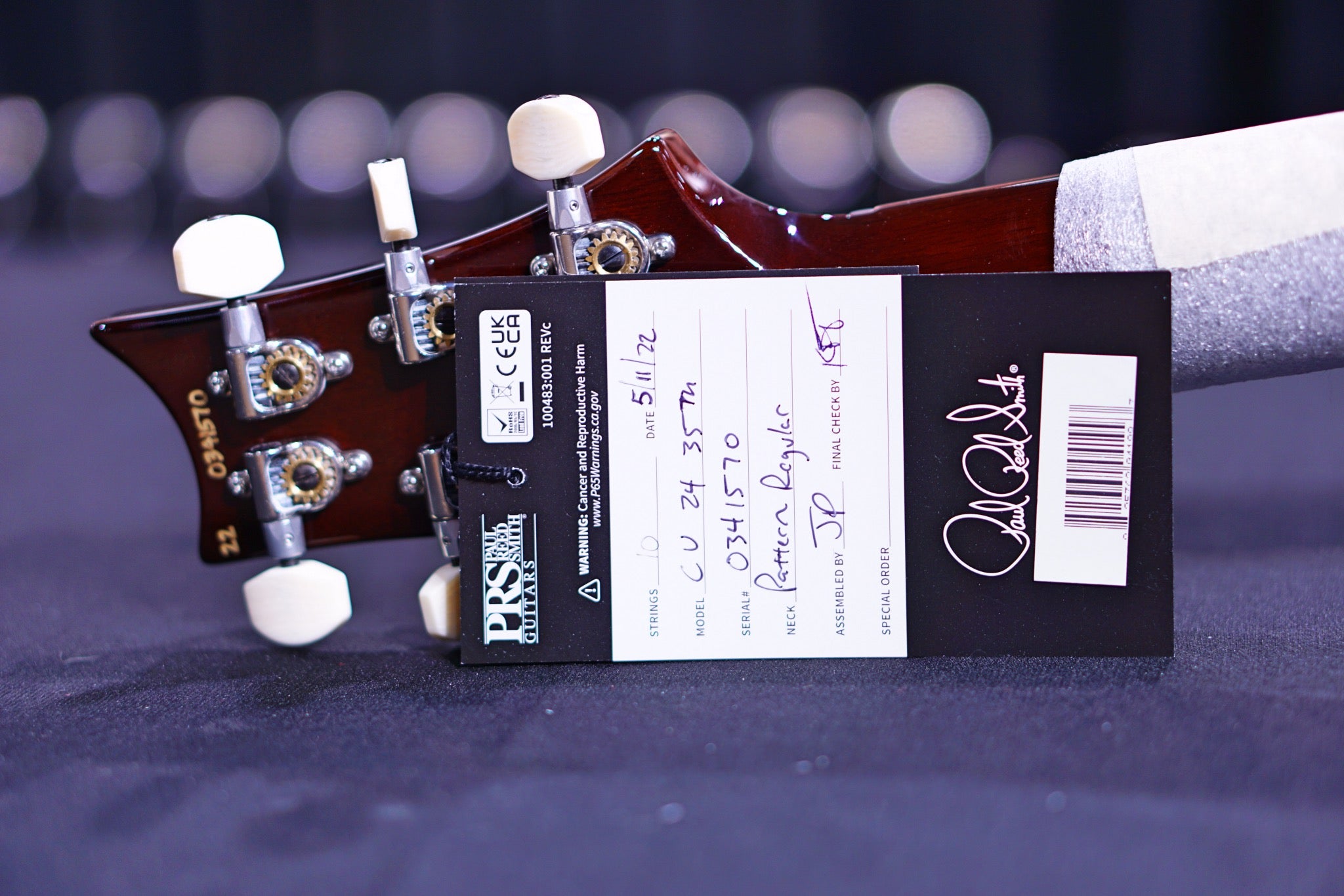 PRS 35th Anniversary Custom 24 - McCarty Tobacco Sunburst with Pattern Regular Neck 0341570 - HIENDGUITAR PRS GUITAR