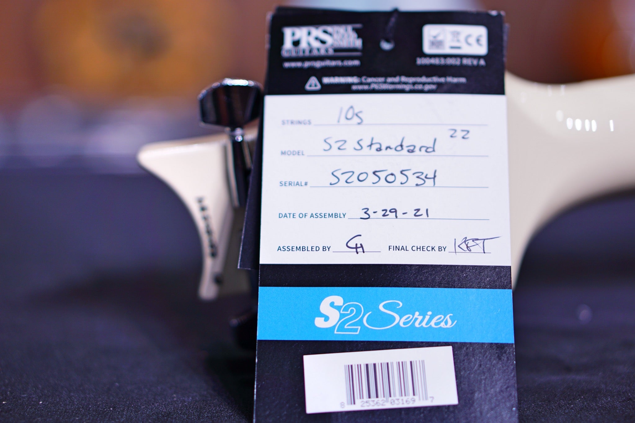 PRS S2 Standard 22 Electric Guitar - Antique White S2050534 - HIENDGUITAR PRS GUITAR