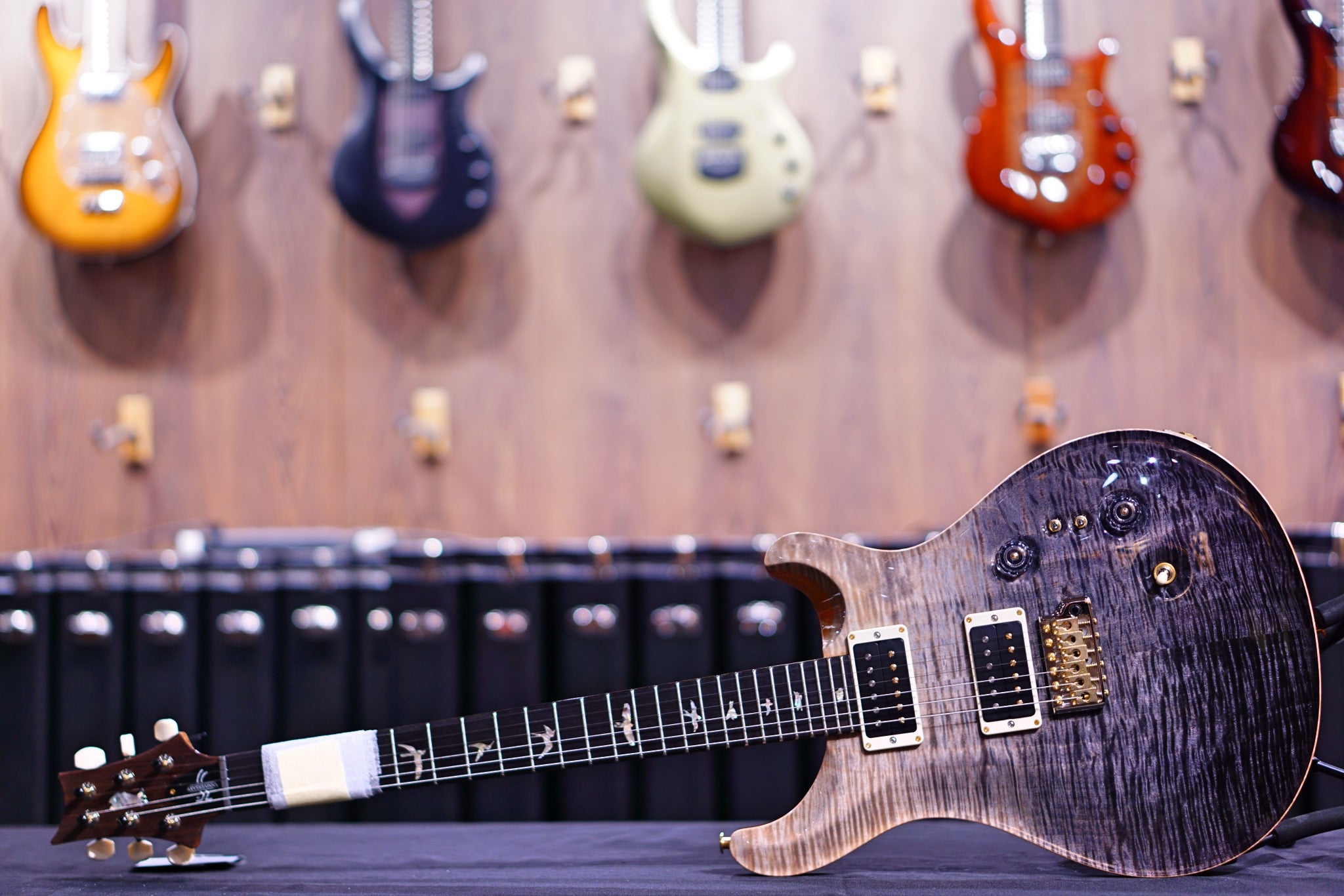 PRS 35th Anniversary Custom 24 - grey black fade 10top regular neck 0340775 - HIENDGUITAR PRS GUITAR