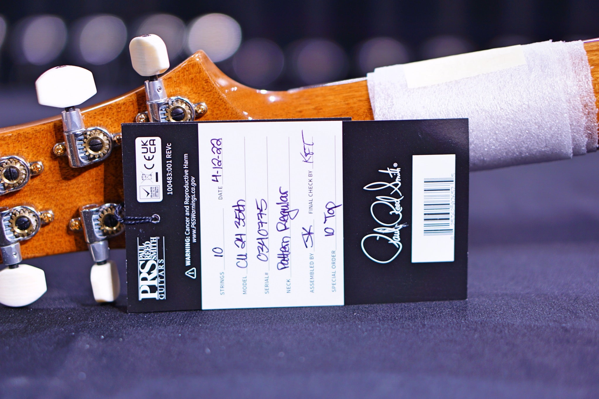 PRS 35th Anniversary Custom 24 - grey black fade 10top regular neck 0340775 - HIENDGUITAR PRS GUITAR