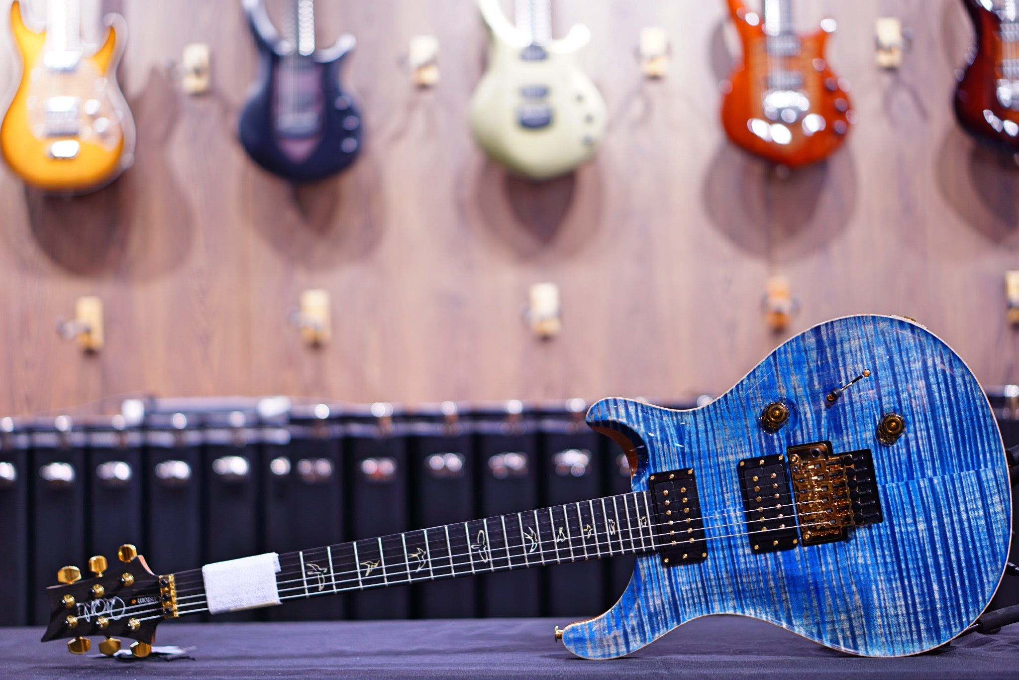 PRS Custom 24 Floyd wood library faded blue jeans Torrefied maple neck run 0340148 - HIENDGUITAR PRS GUITAR