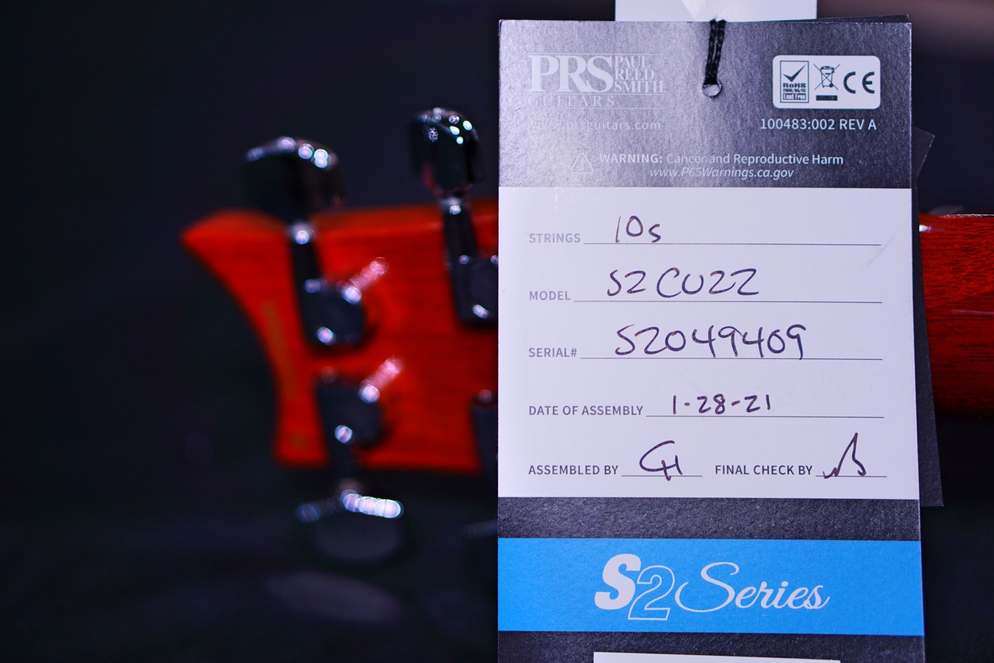 PRS S2 Custom 22 -McCarty Sunburst S2049409 - HIENDGUITAR PRS GUITAR